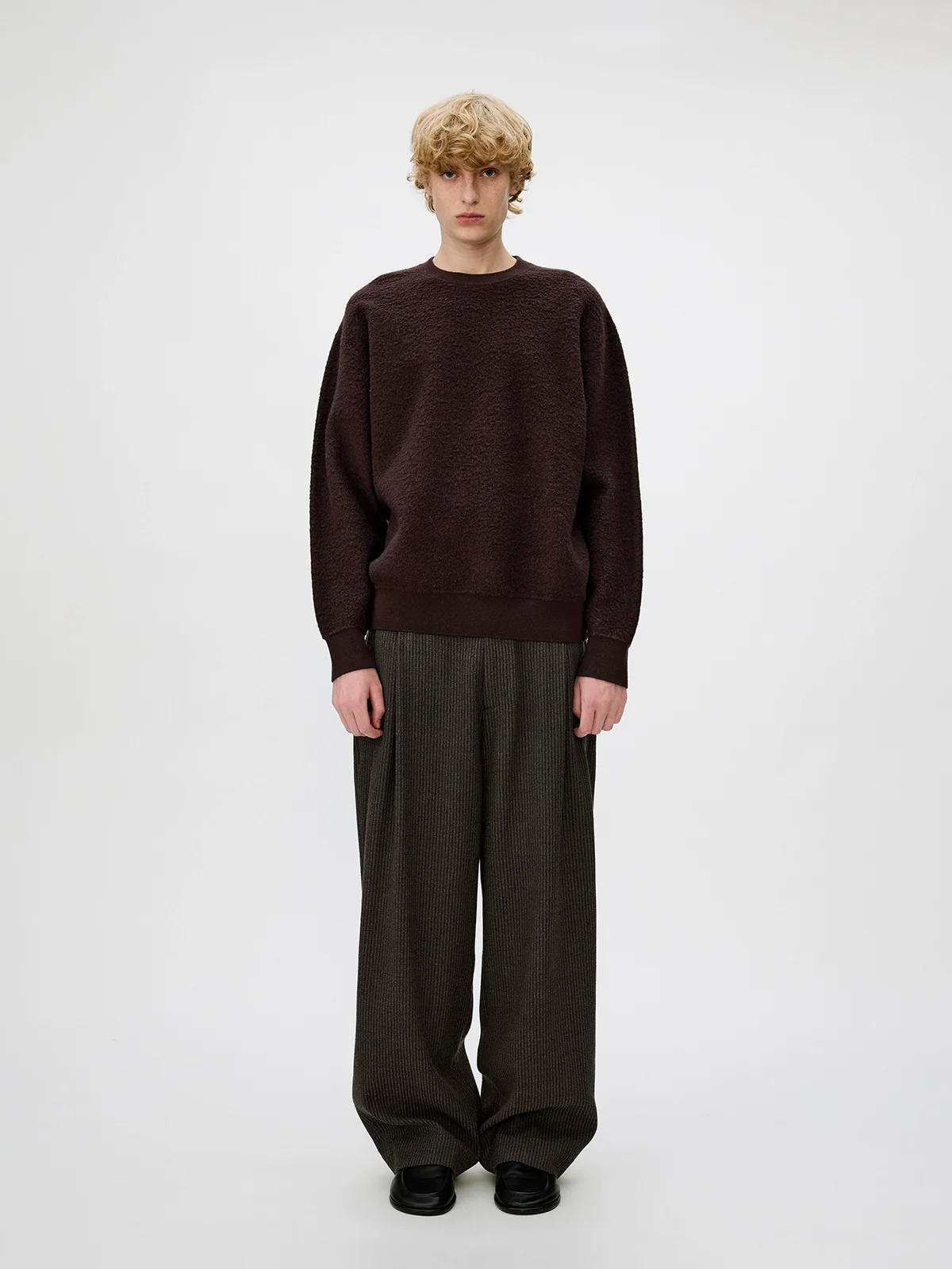 Textured Pure Wool Crewneck Sweater - Image 5