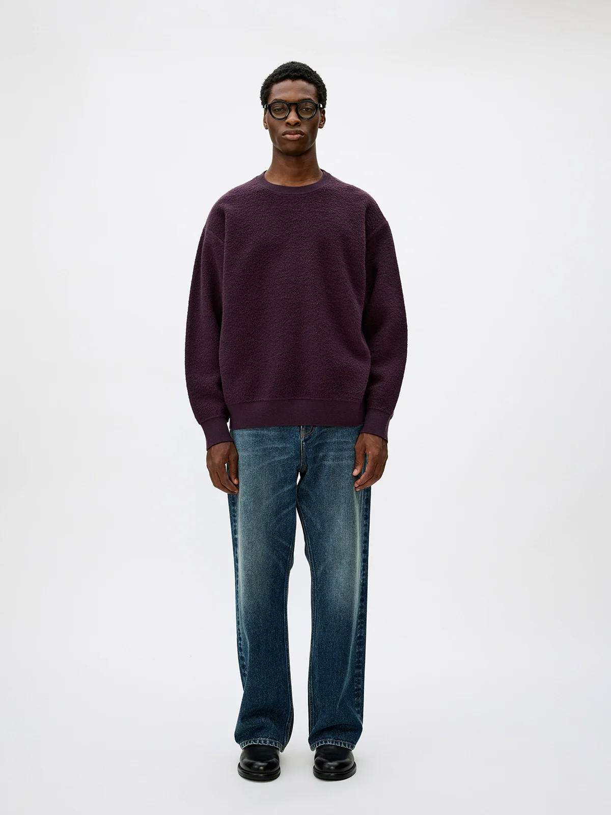Textured Pure Wool Crewneck Sweater - Image 6