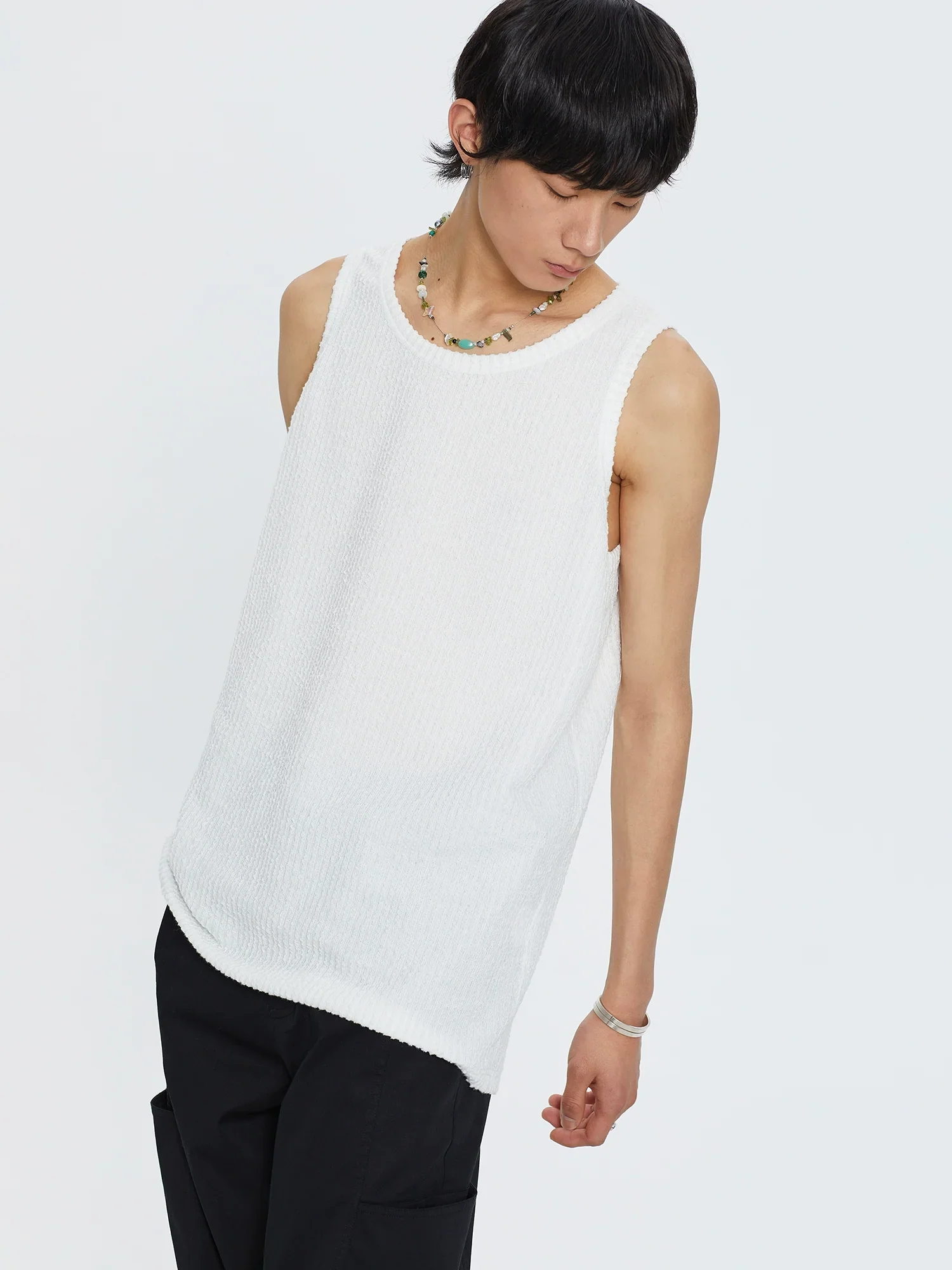 Textured Rib Knit Tank - Image 2