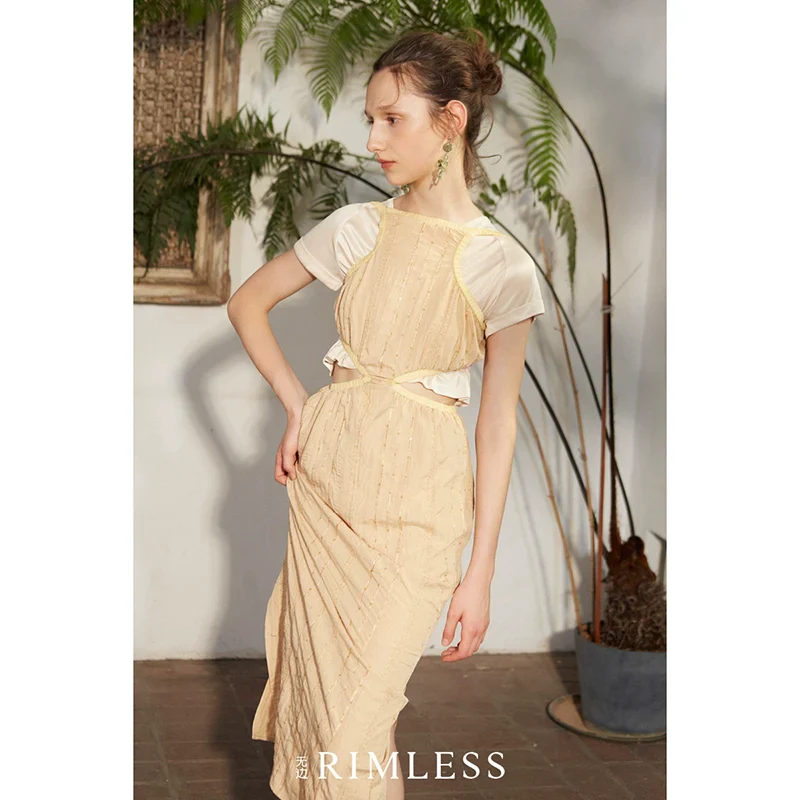 Textured Sleeveless Maxi Dress