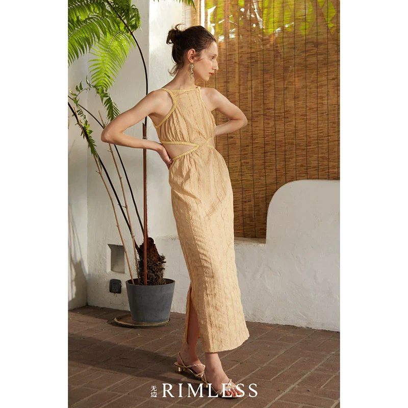 Textured Sleeveless Maxi Dress - Image 2