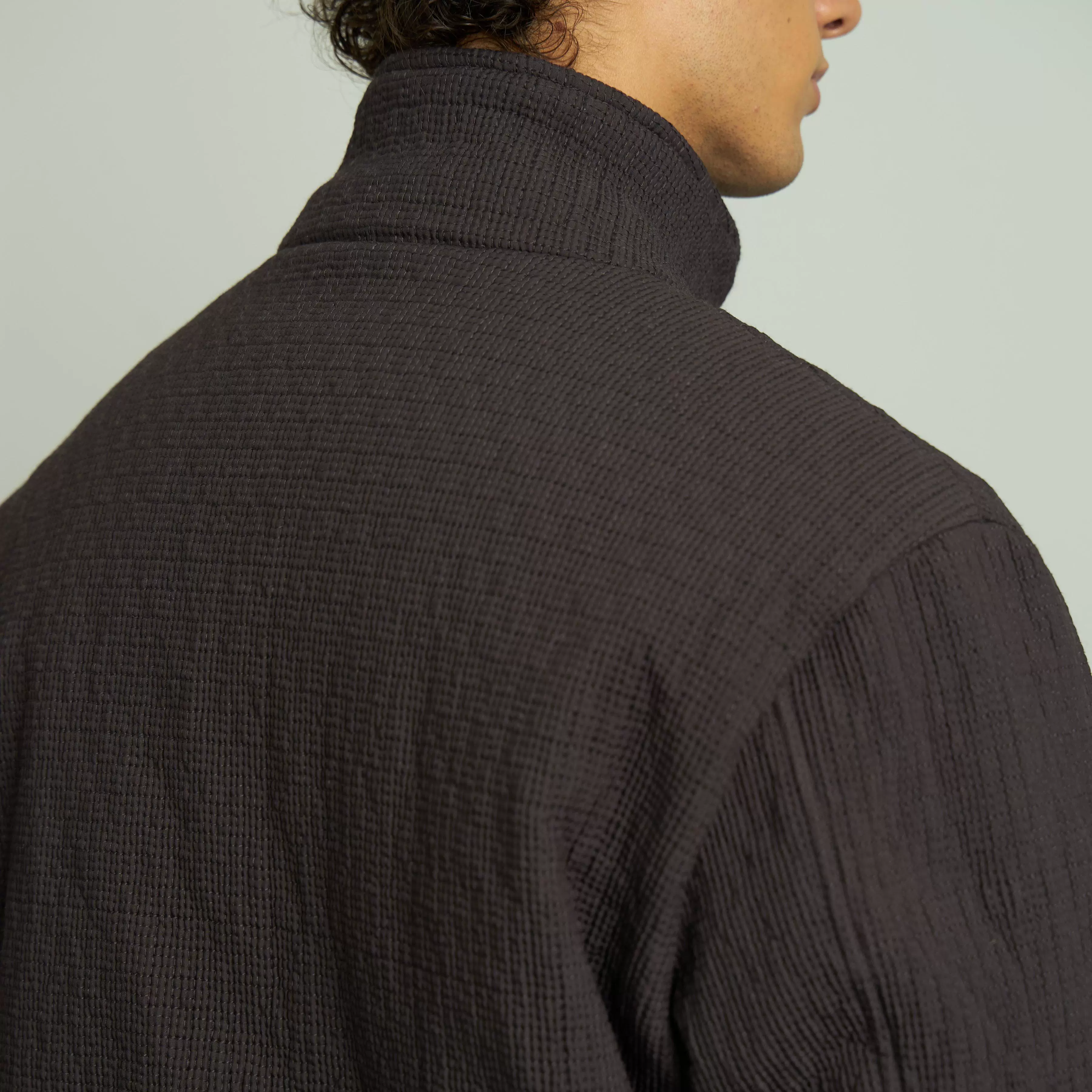 Textured Stand Collar Jacket - Image 5
