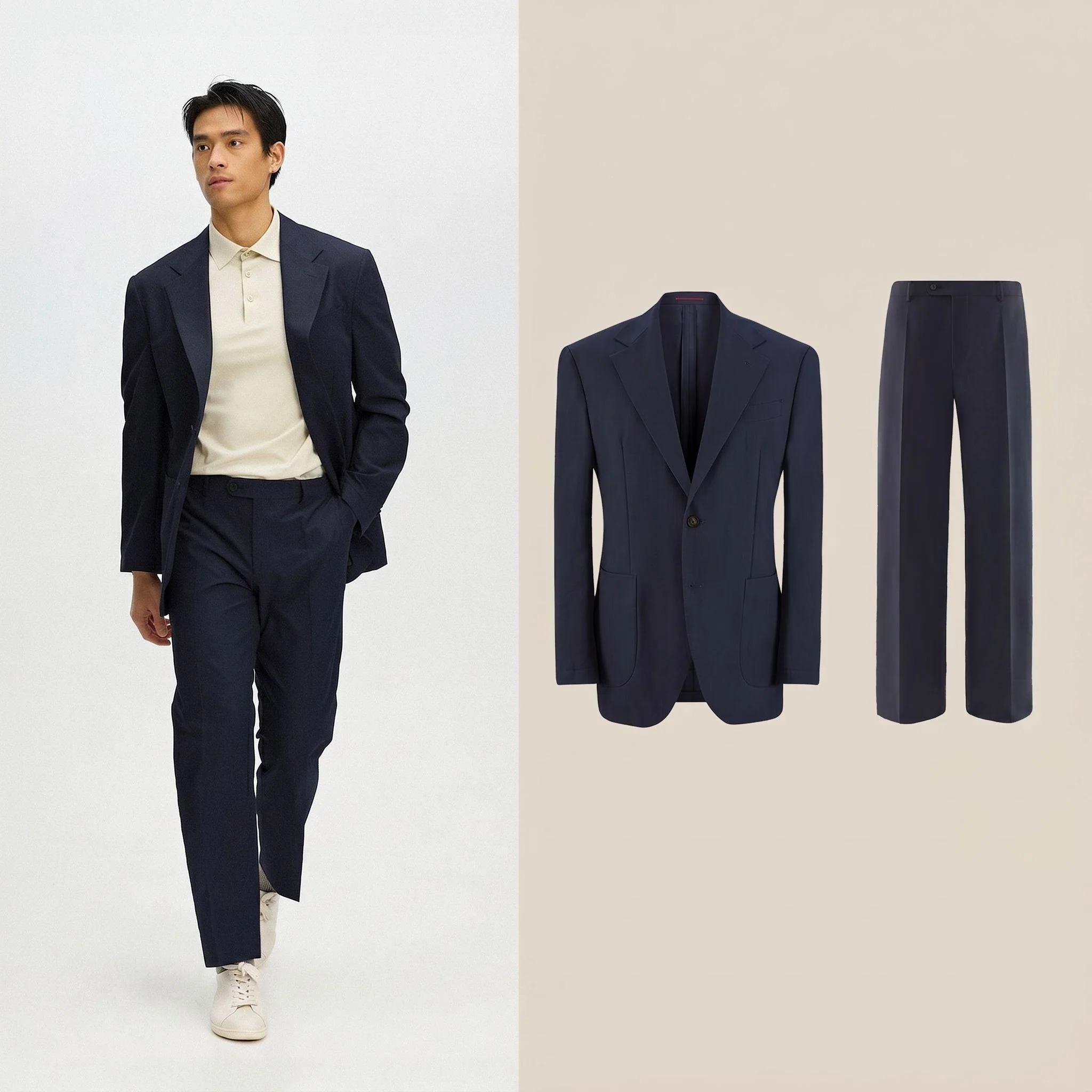Textured Two-Piece Suit - Image 9