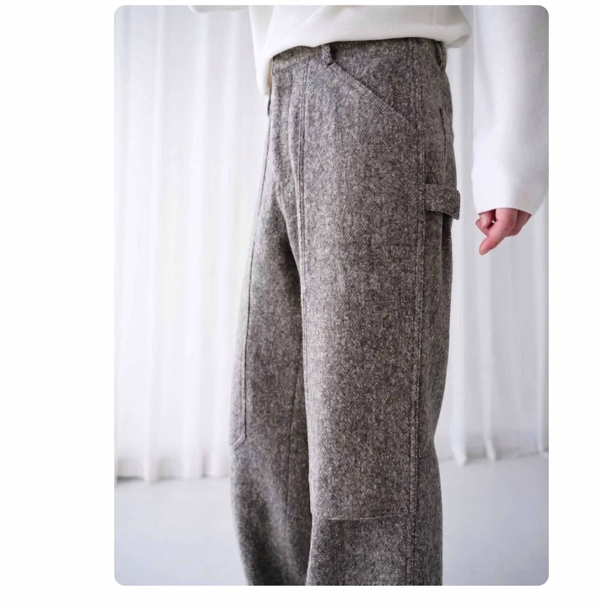 Textured Utility Trousers - Image 4