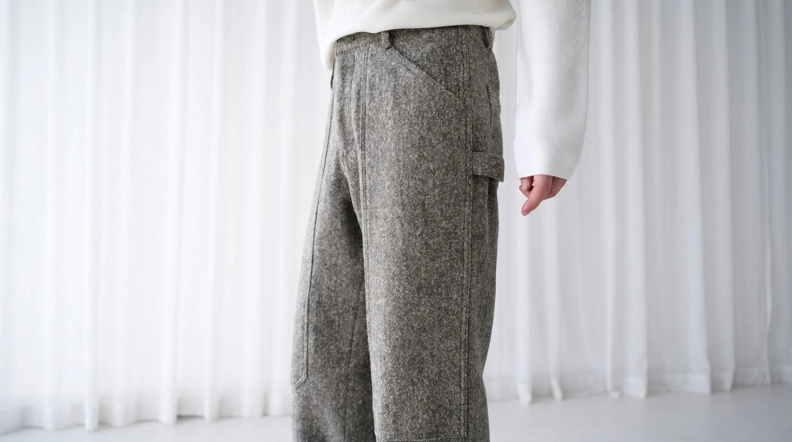 Textured Utility Trousers - Image 7
