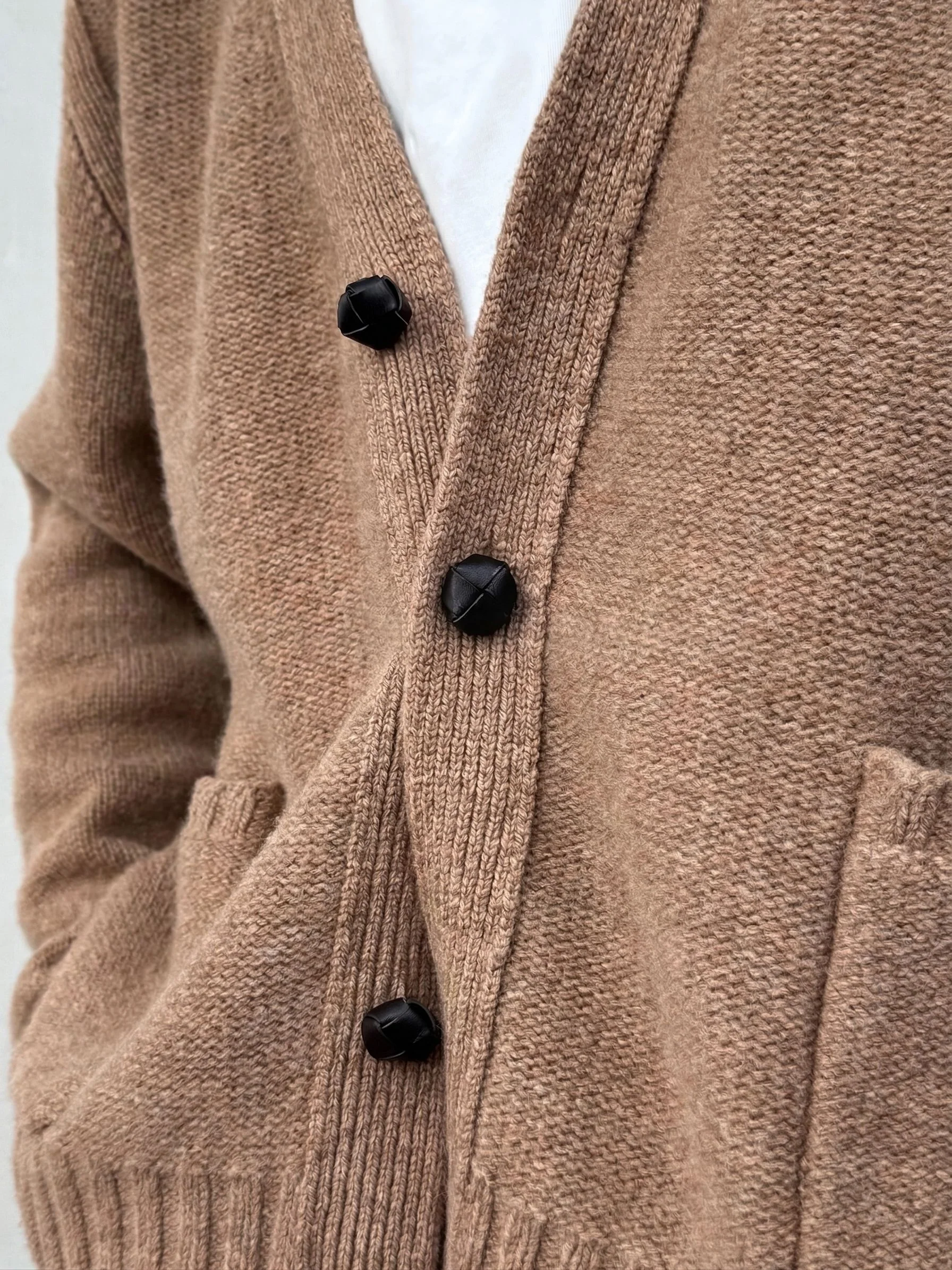 Textured V-Neck Cardigan - Image 4
