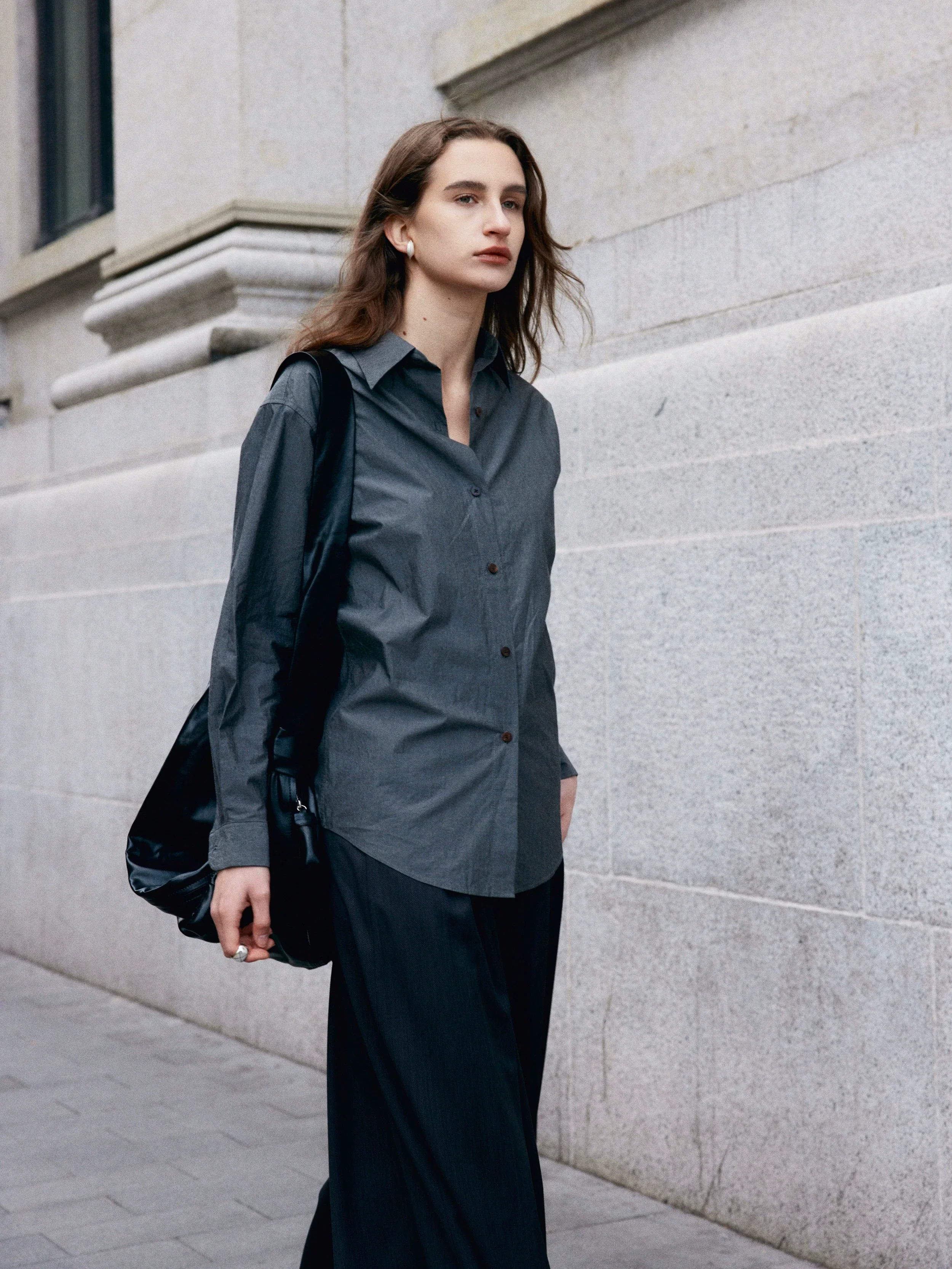 Textured Waist Loose Shirt - Image 2