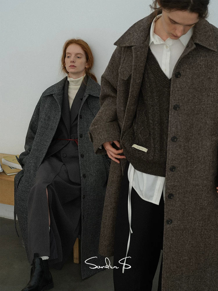 Textured Wool-Blend Belted Overcoat - Image 4