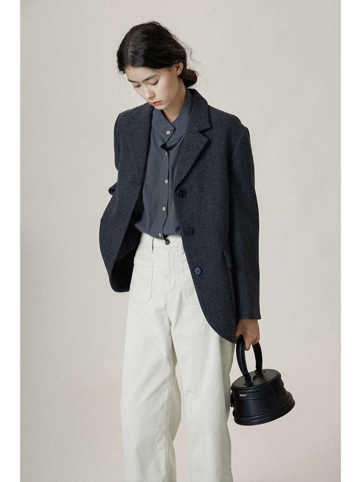 Textured Wool-Blend Blazer