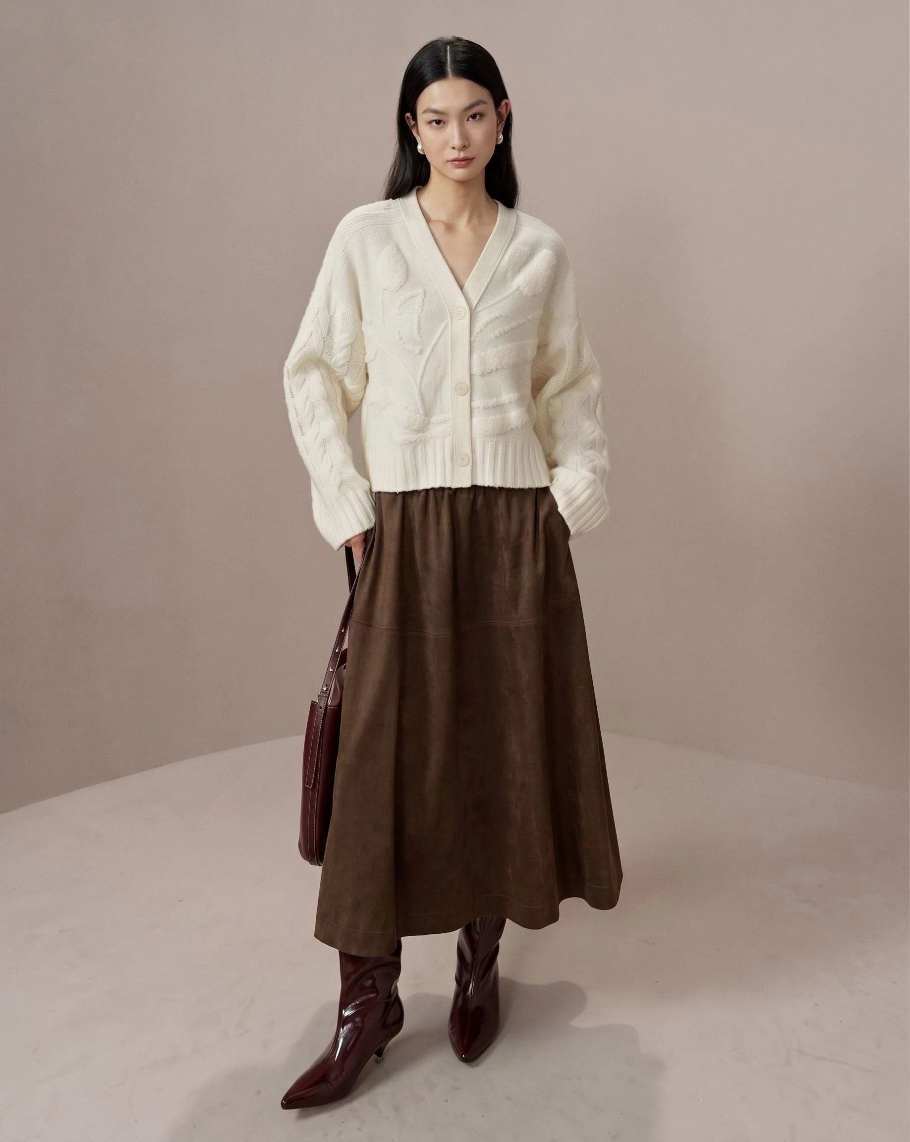 Textured Wool Cardigan - Image 3
