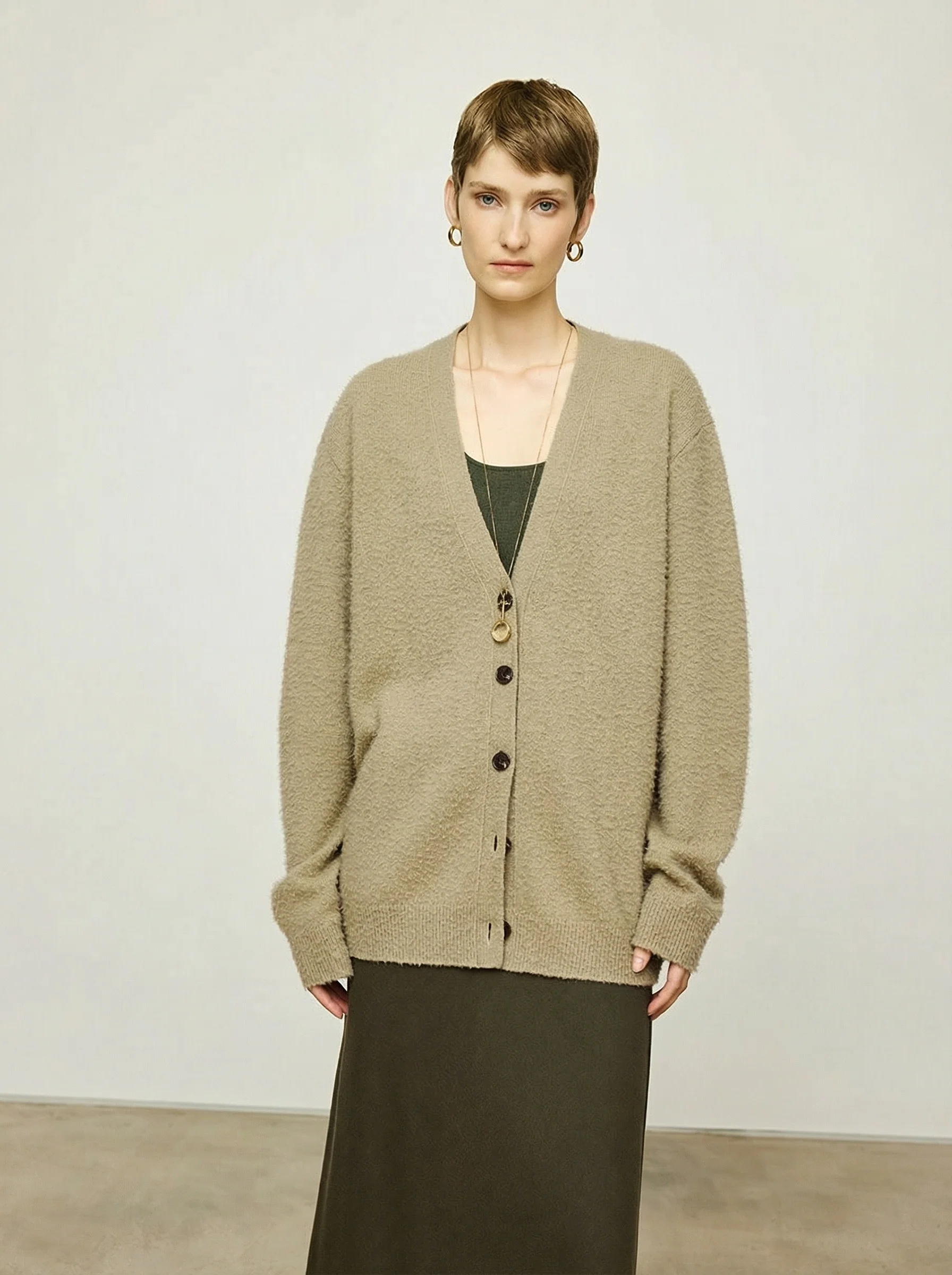 Textured Wool Cardigan - Image 2