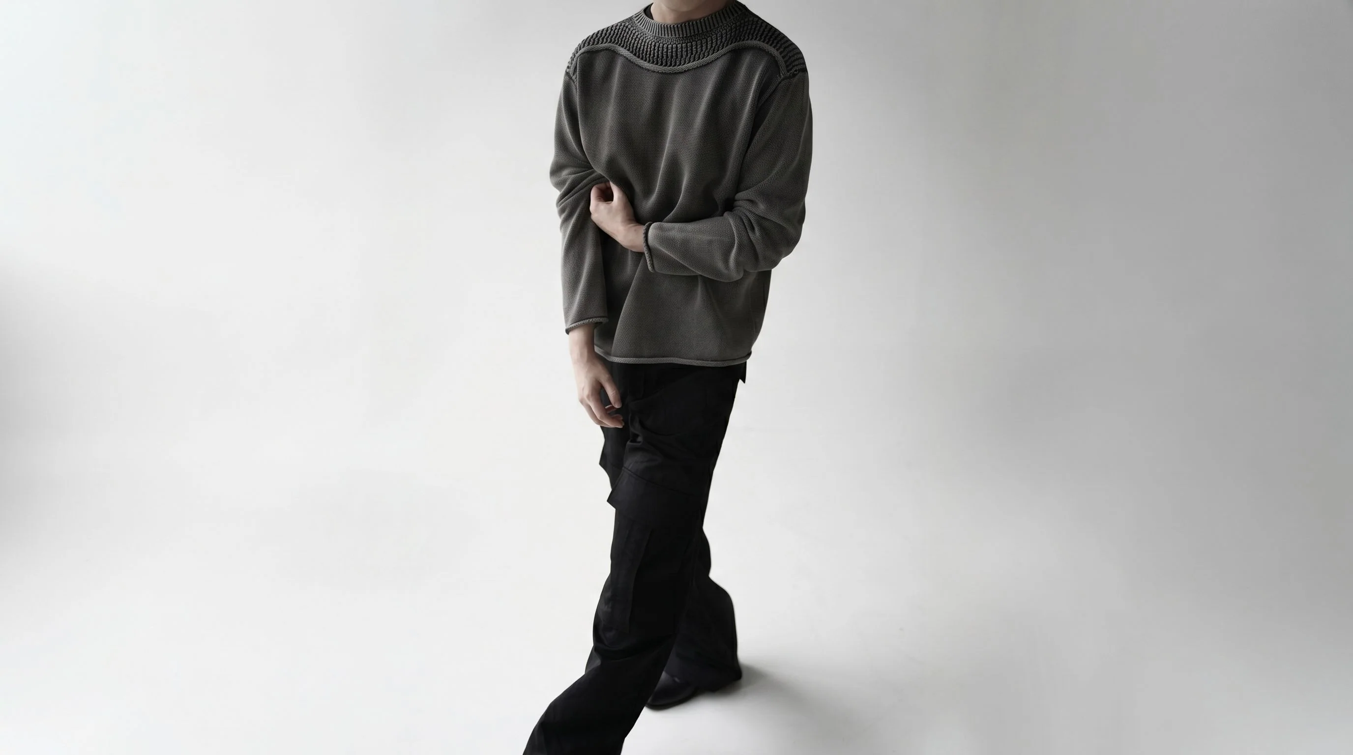 Textured Yoke Sweater - Image 2