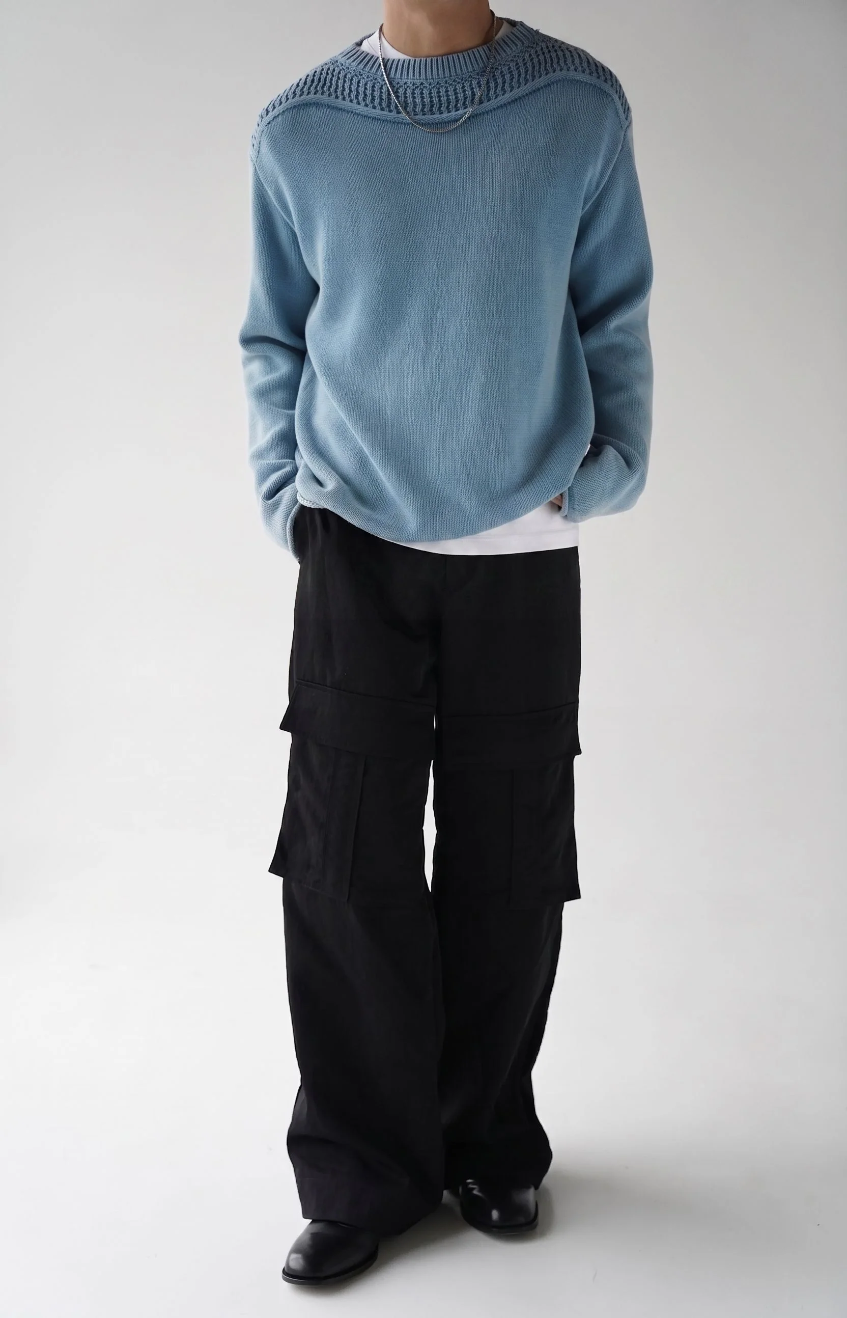 Textured Yoke Sweater - Image 3