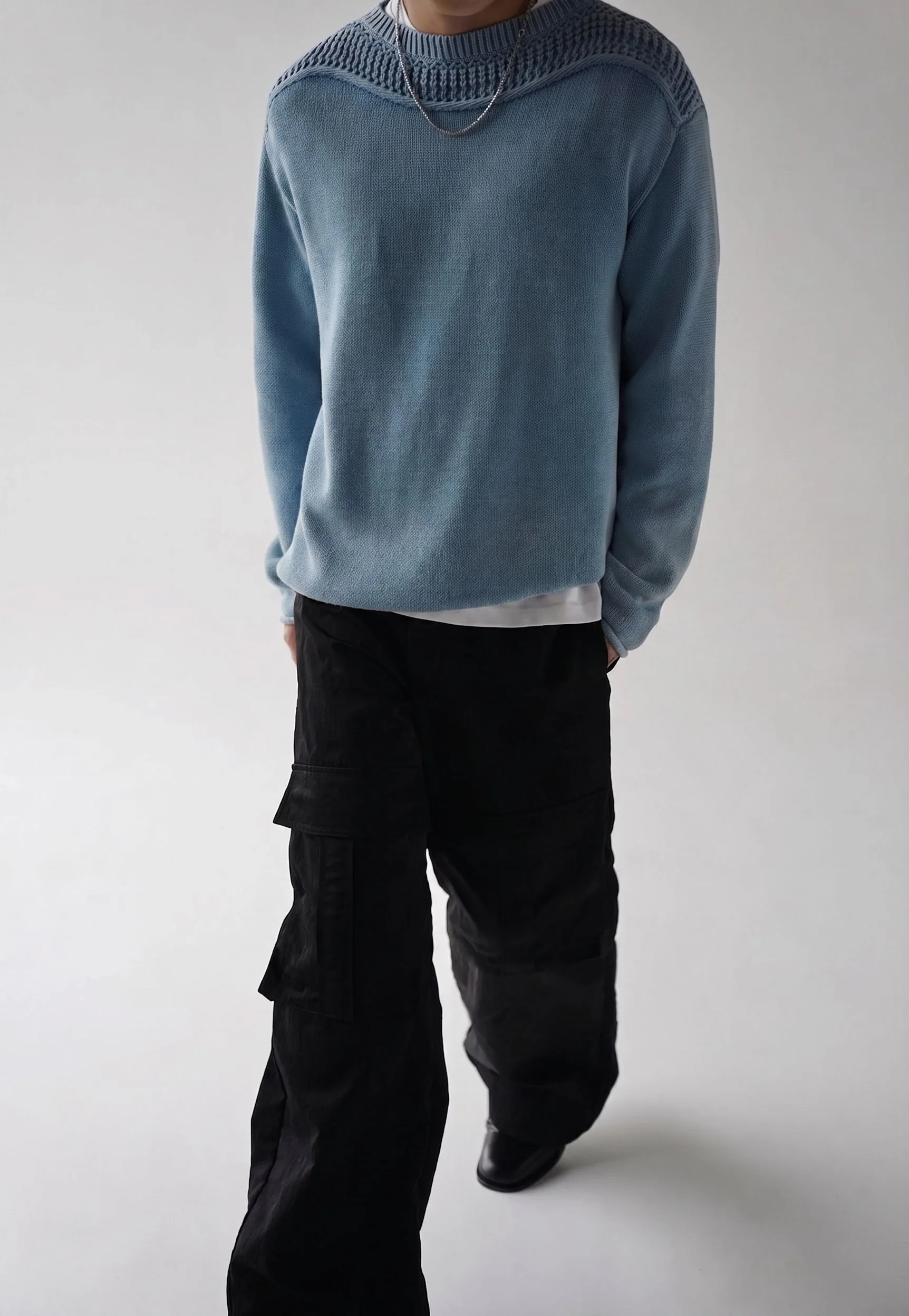 Textured Yoke Sweater - Image 5