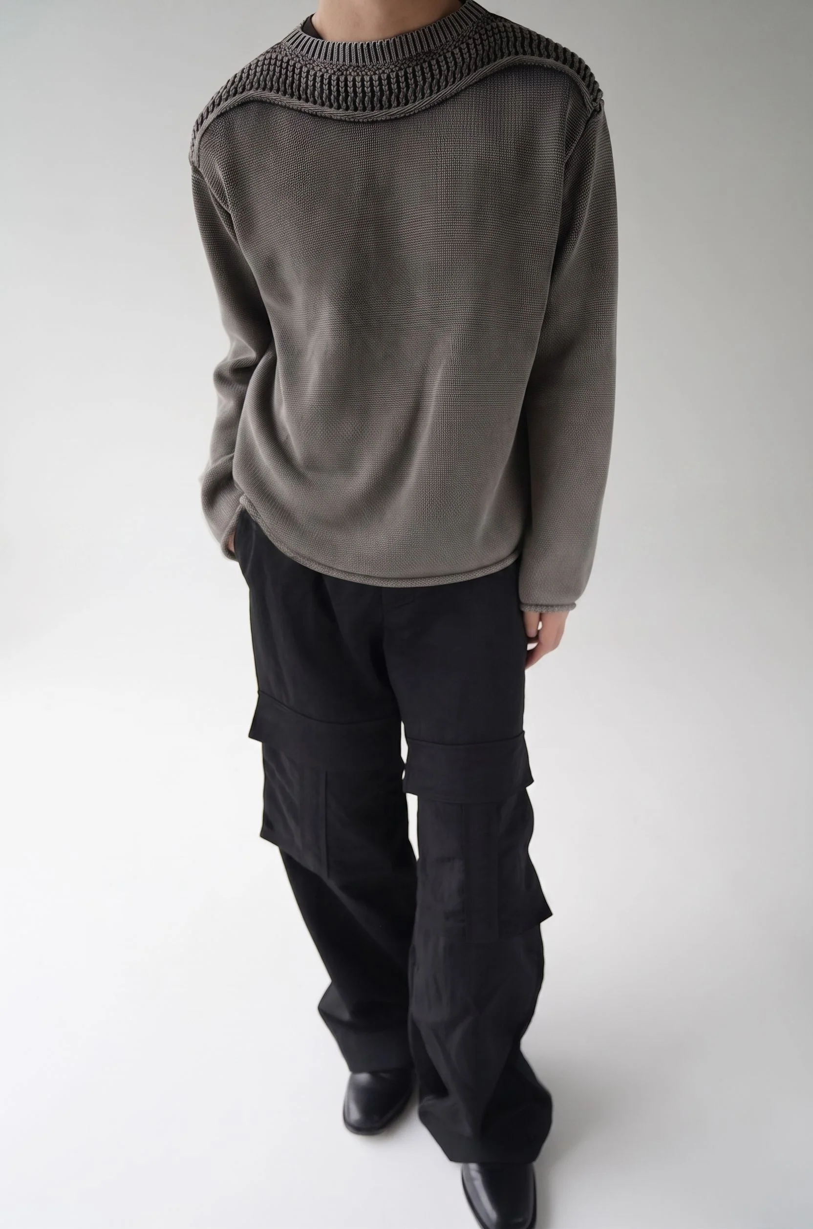 Textured Yoke Sweater - Image 6