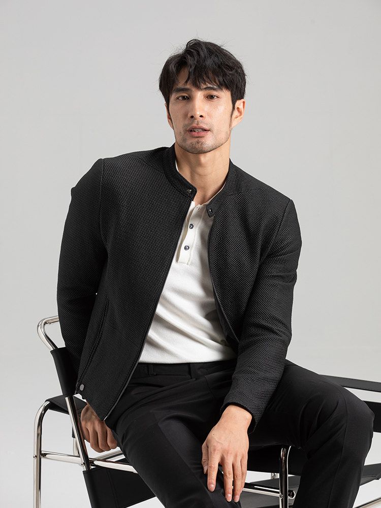 Textured Zip Jacket - Image 2