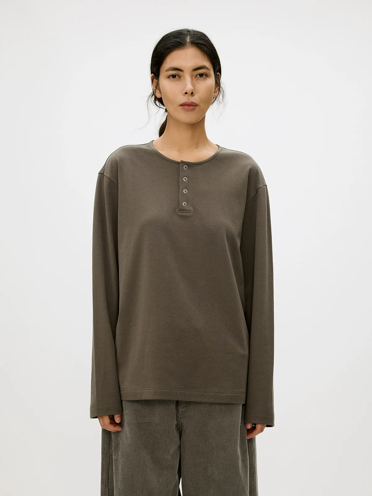 Thermal Henley Long-Sleeve Tee - Image 3