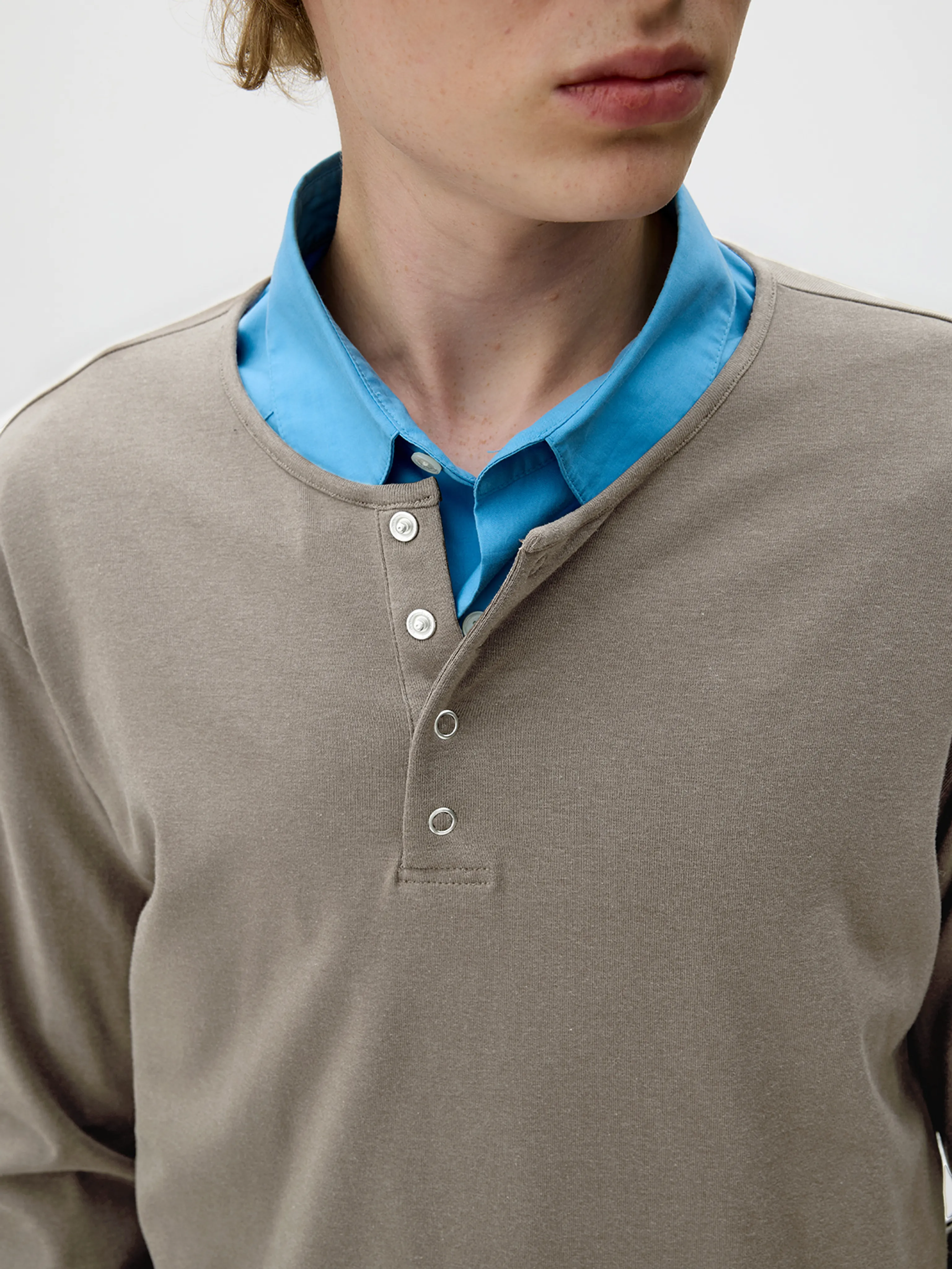 Thermal Henley Long-Sleeve Tee - Image 8