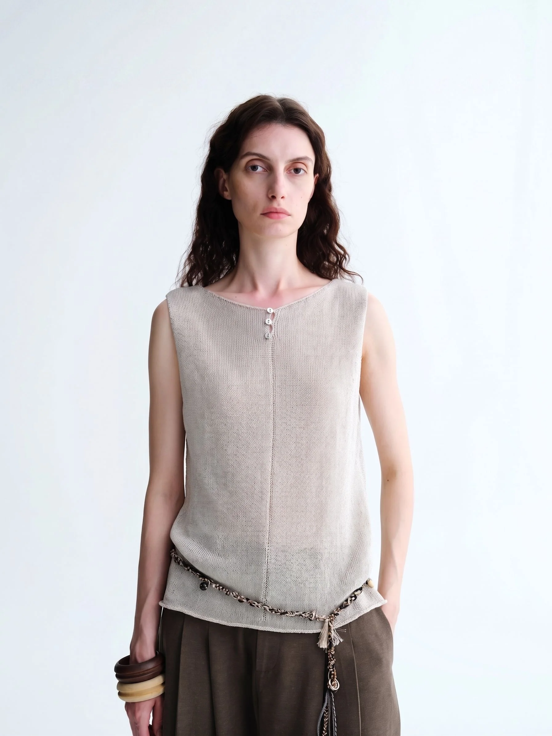 Three-Button Knit Shell - Image 3