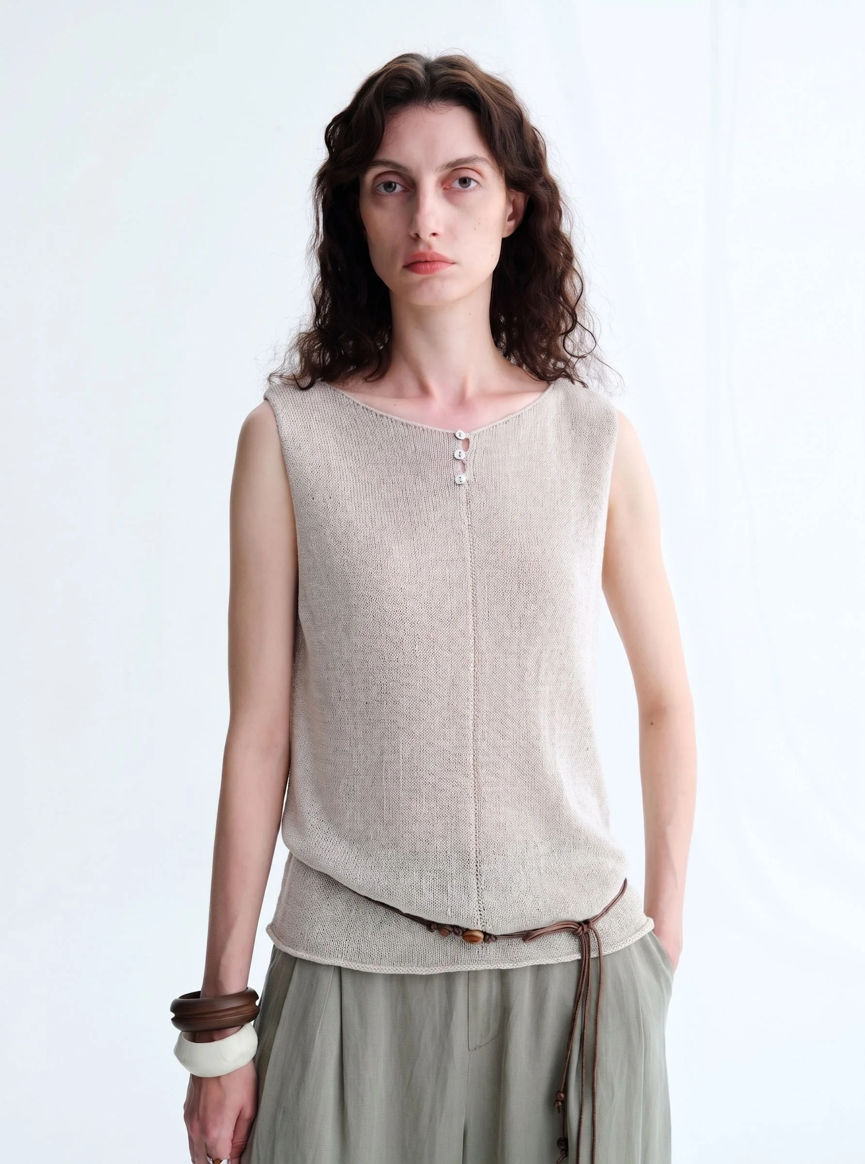 Three-Button Knit Shell - Image 6