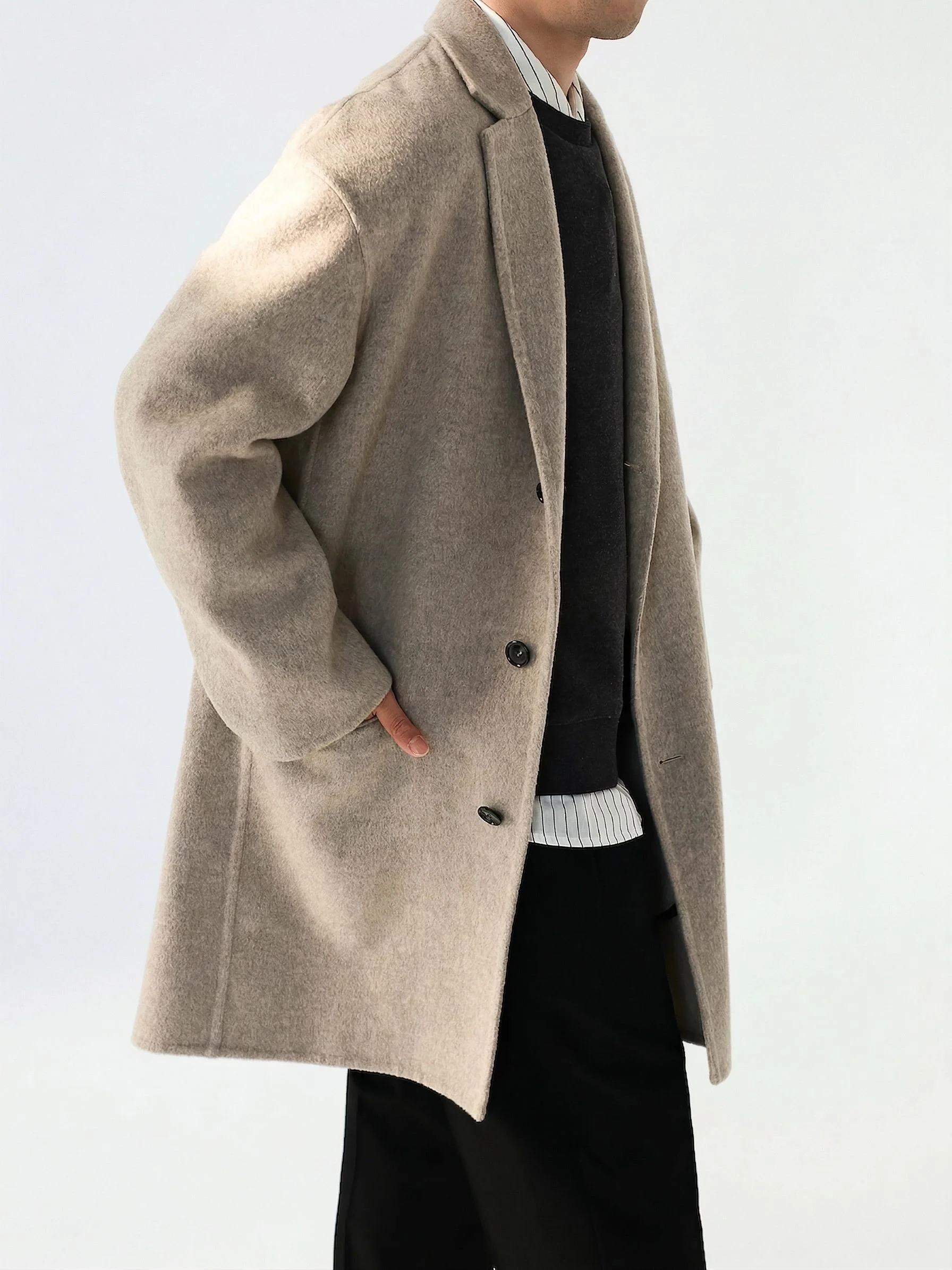 Three-Button Merino Coat - Image 2
