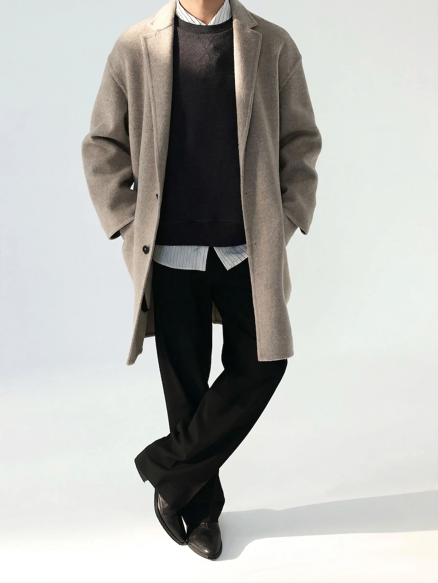 Three-Button Merino Coat - Image 3