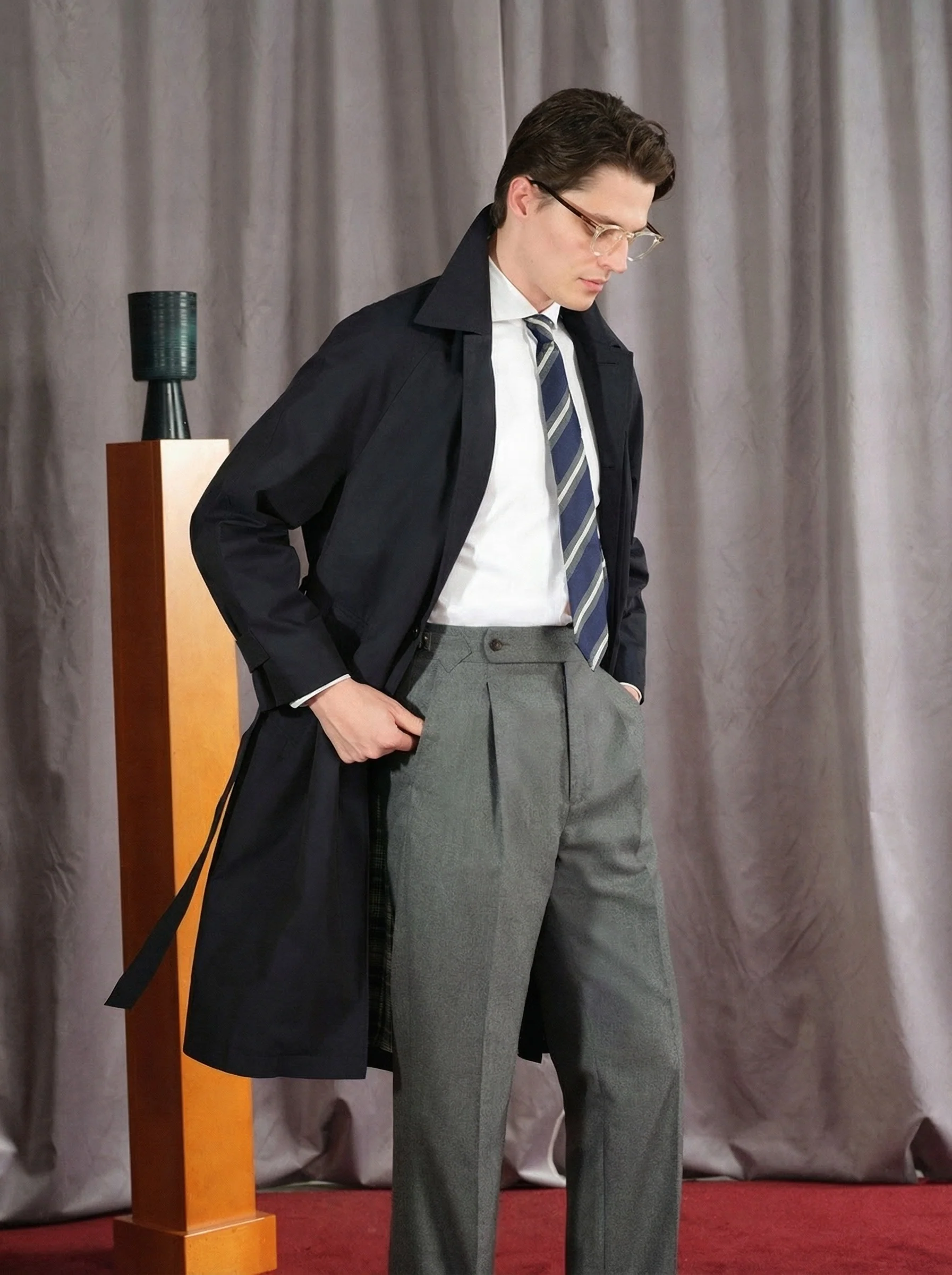 Three-Proof Cotton Balmacaan Coat - Image 2