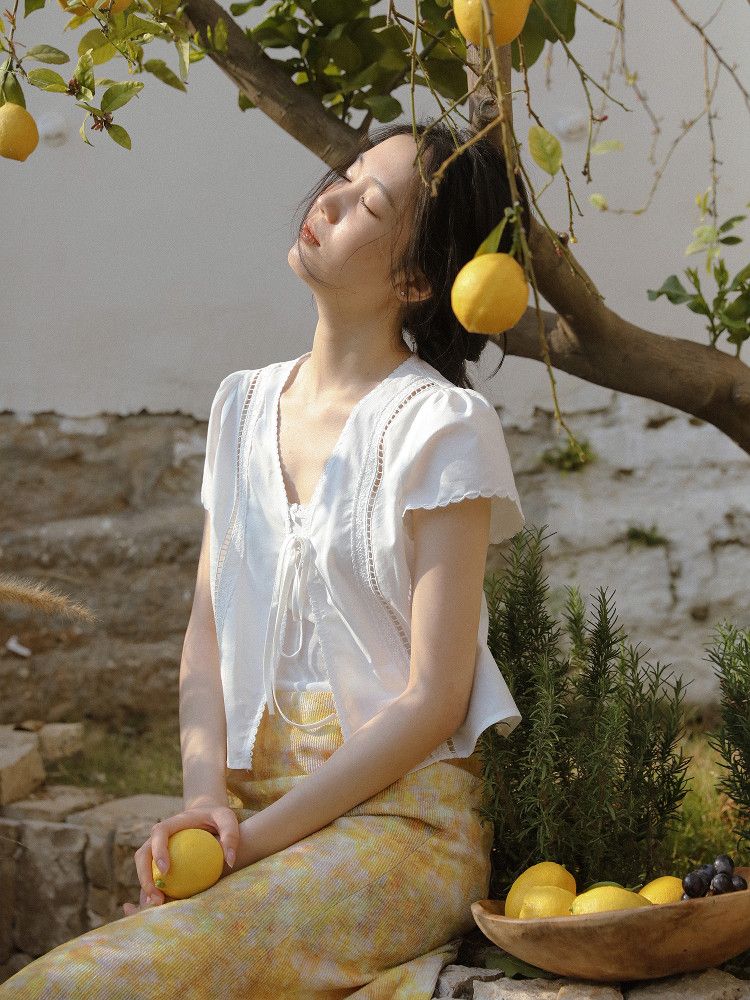 Tie Front Blouse - Image 2
