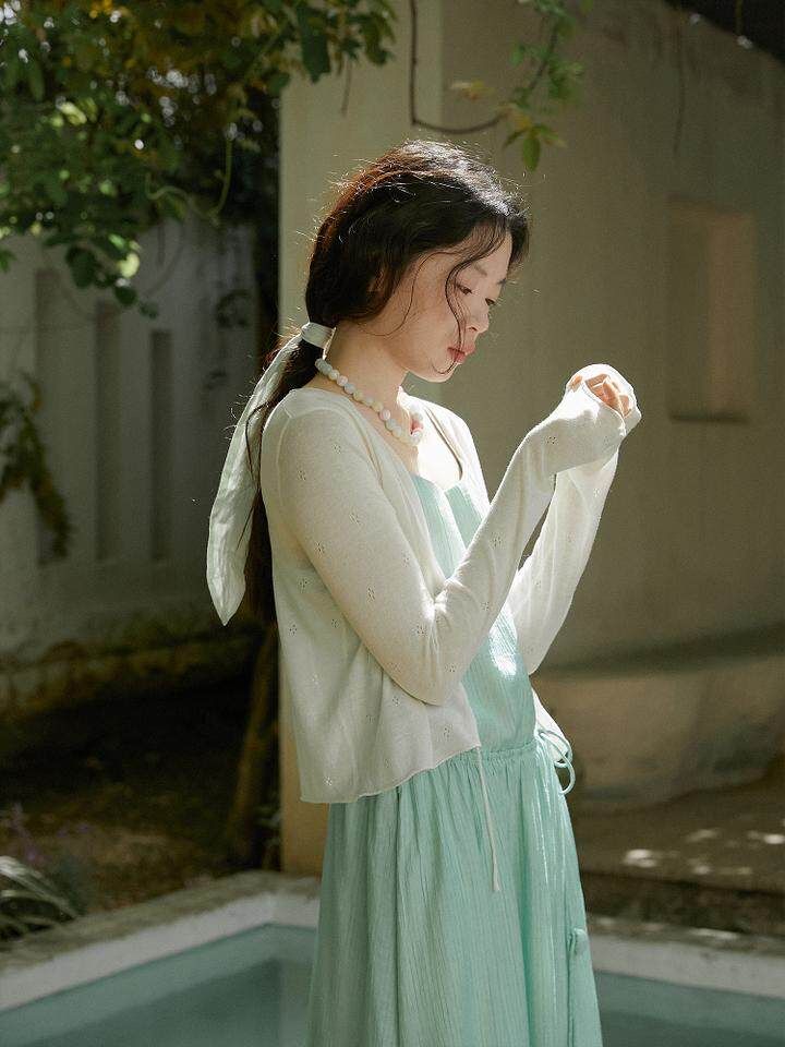 Tie-Front Knit Cardigan - Image 2