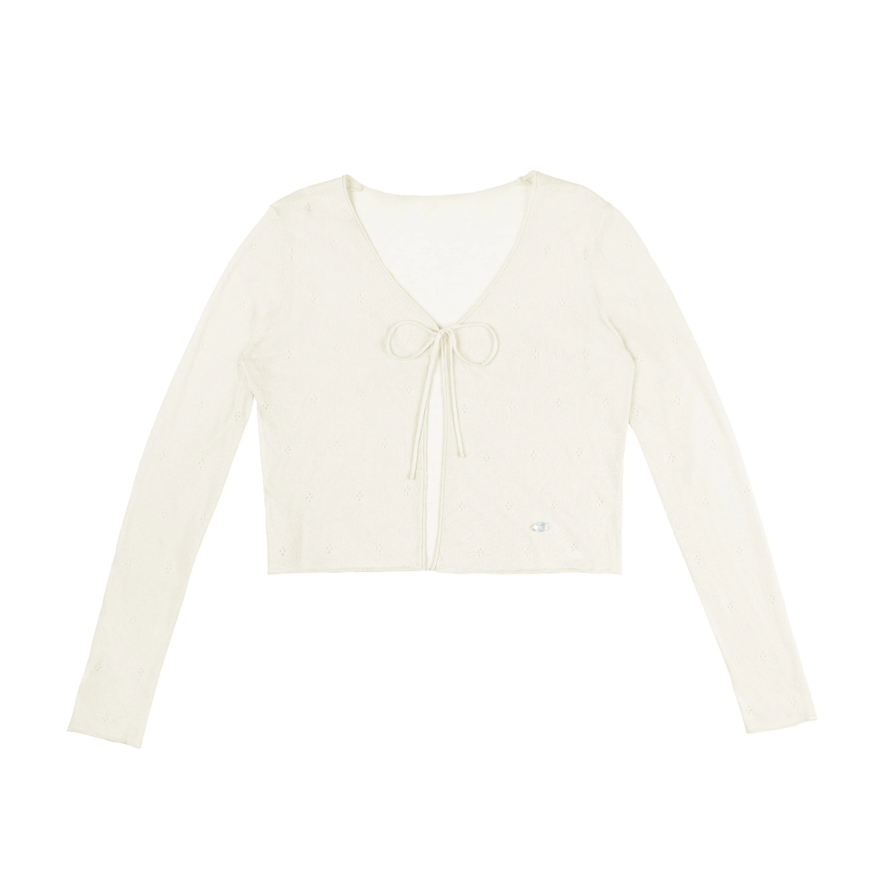 Tie-Front Knit Cardigan - Image 6