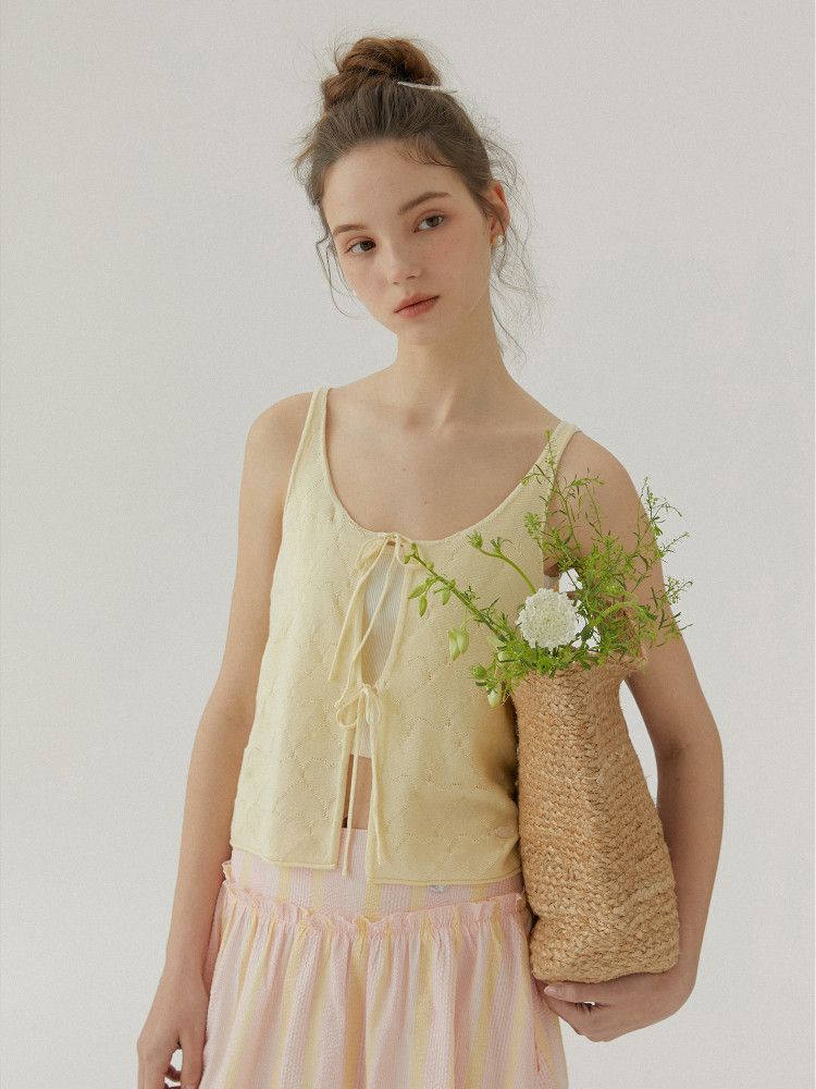 Tie-Front Knit Vest - Image 3
