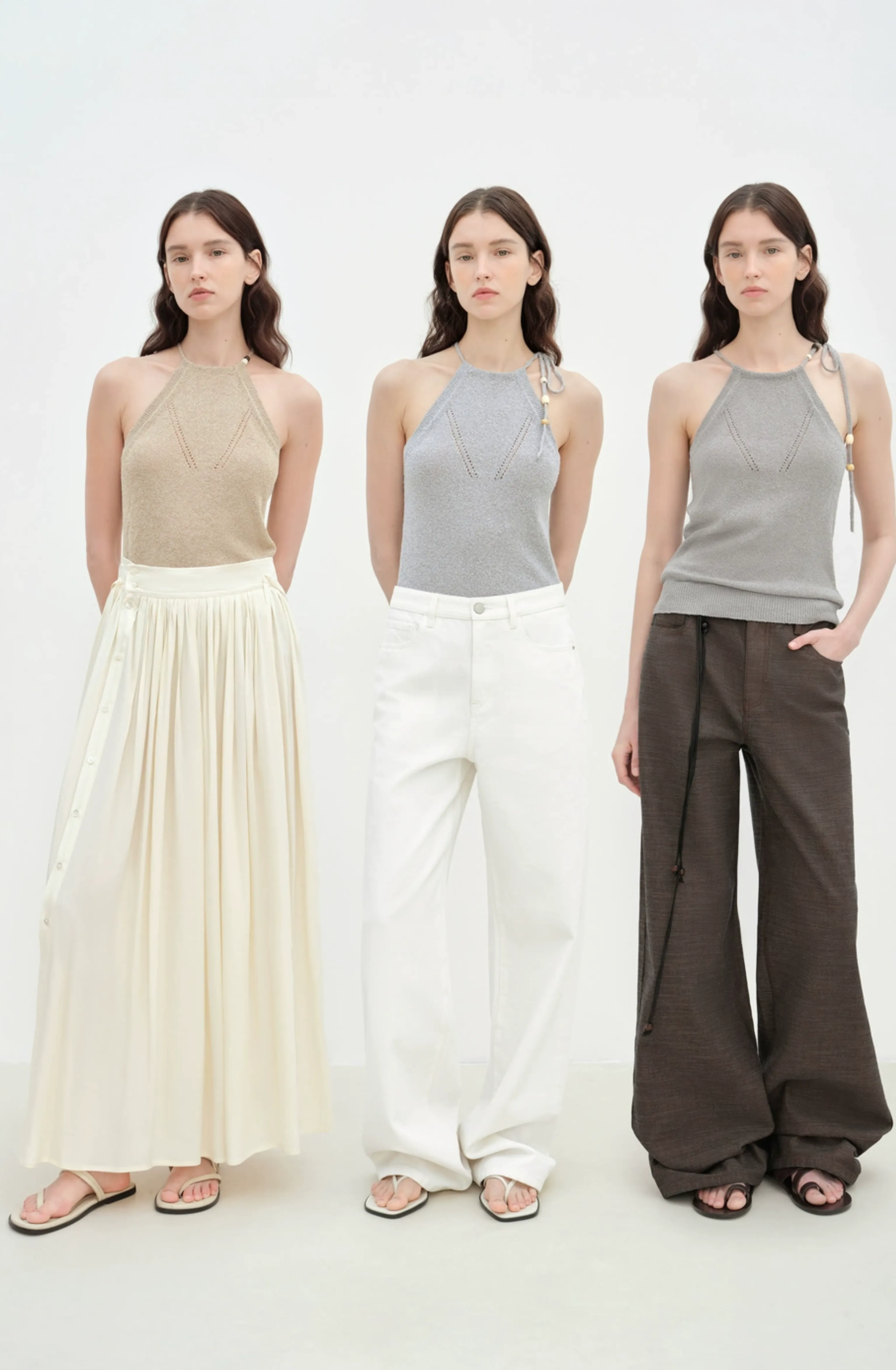 Tie Halter Knitted Camisole - Image 3