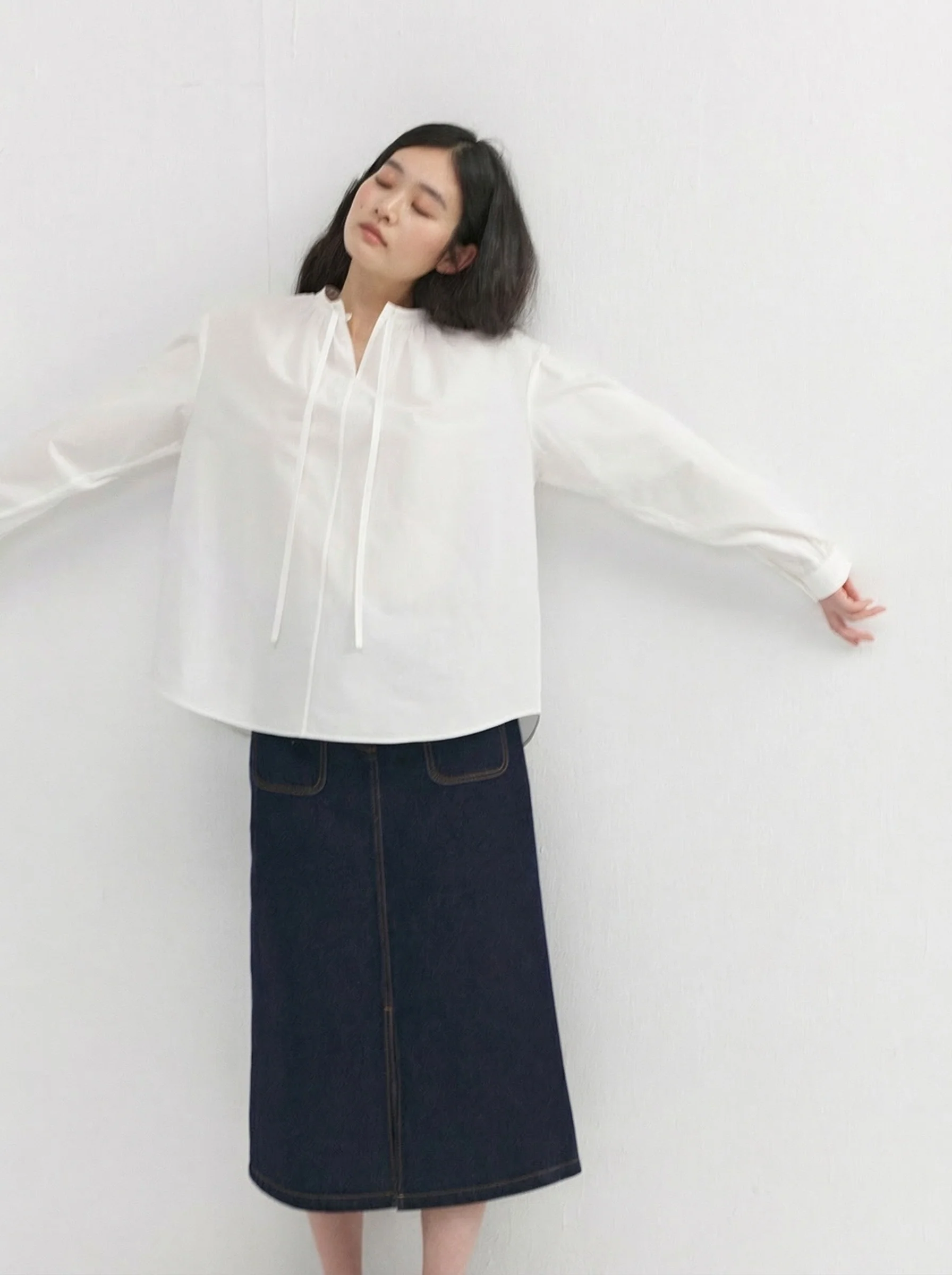 Tie Neck Blouse - Image 2