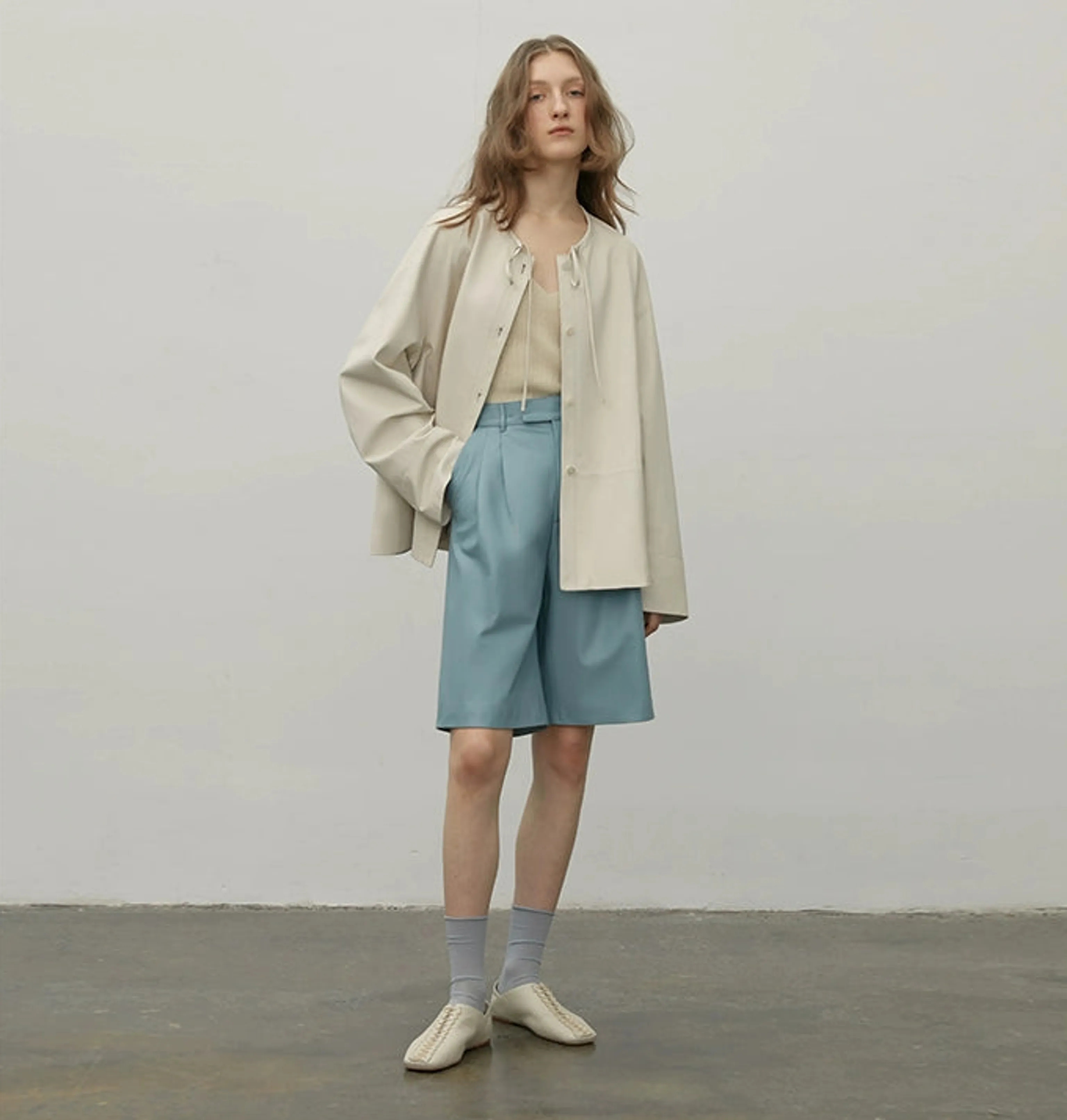 Tie-Neck Coated Lambskin Jacket - Image 6