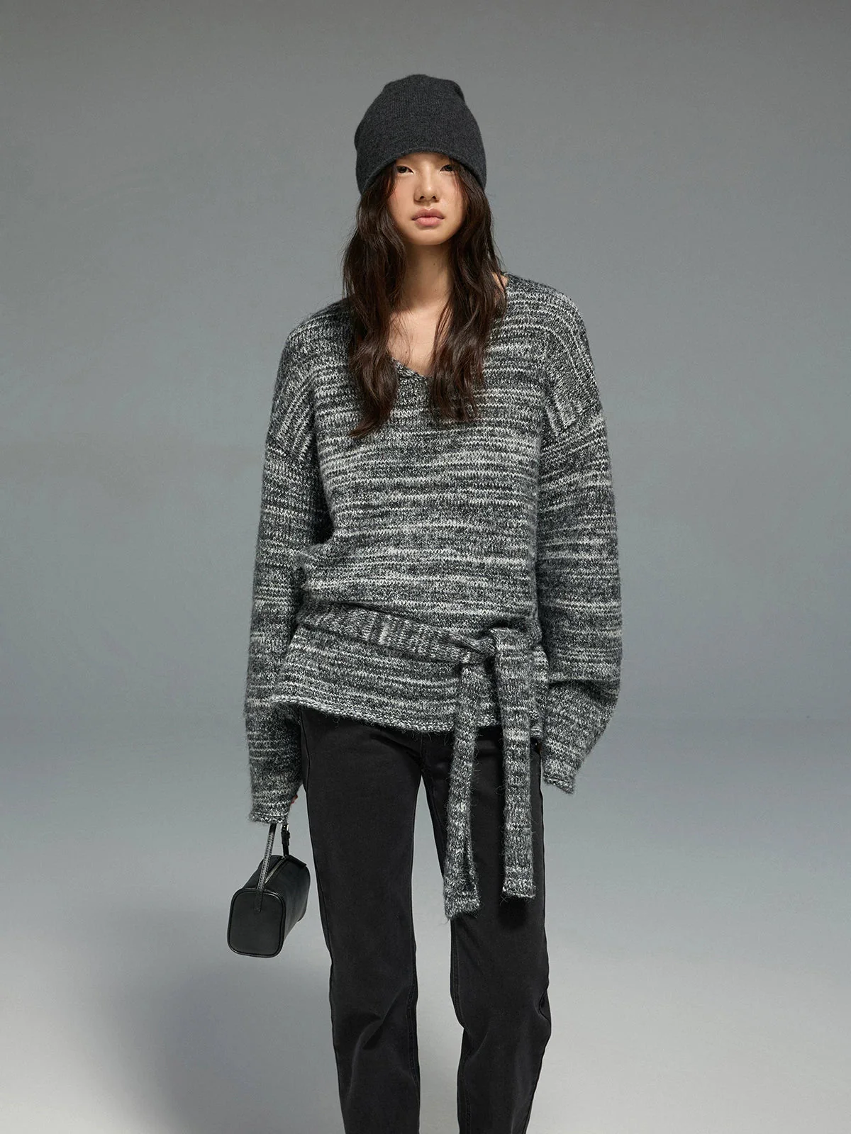 Tie-Neck Knit Sweater - Image 3