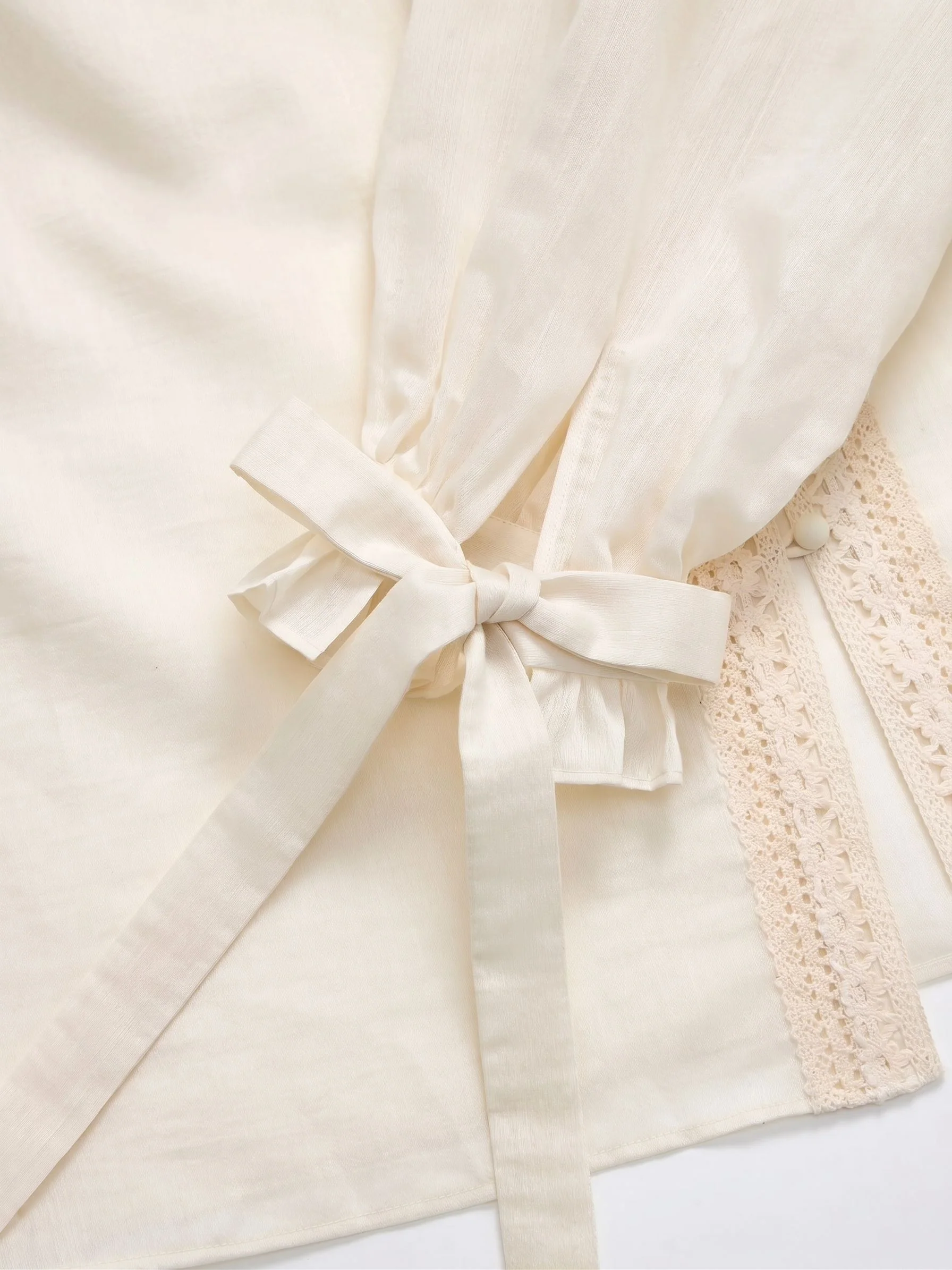 Tie-Neck Lace Blouse - Image 4