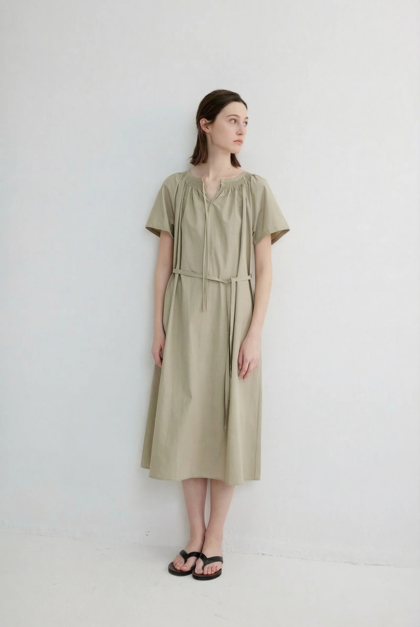 Tie-Neck Midi Dress - Image 2