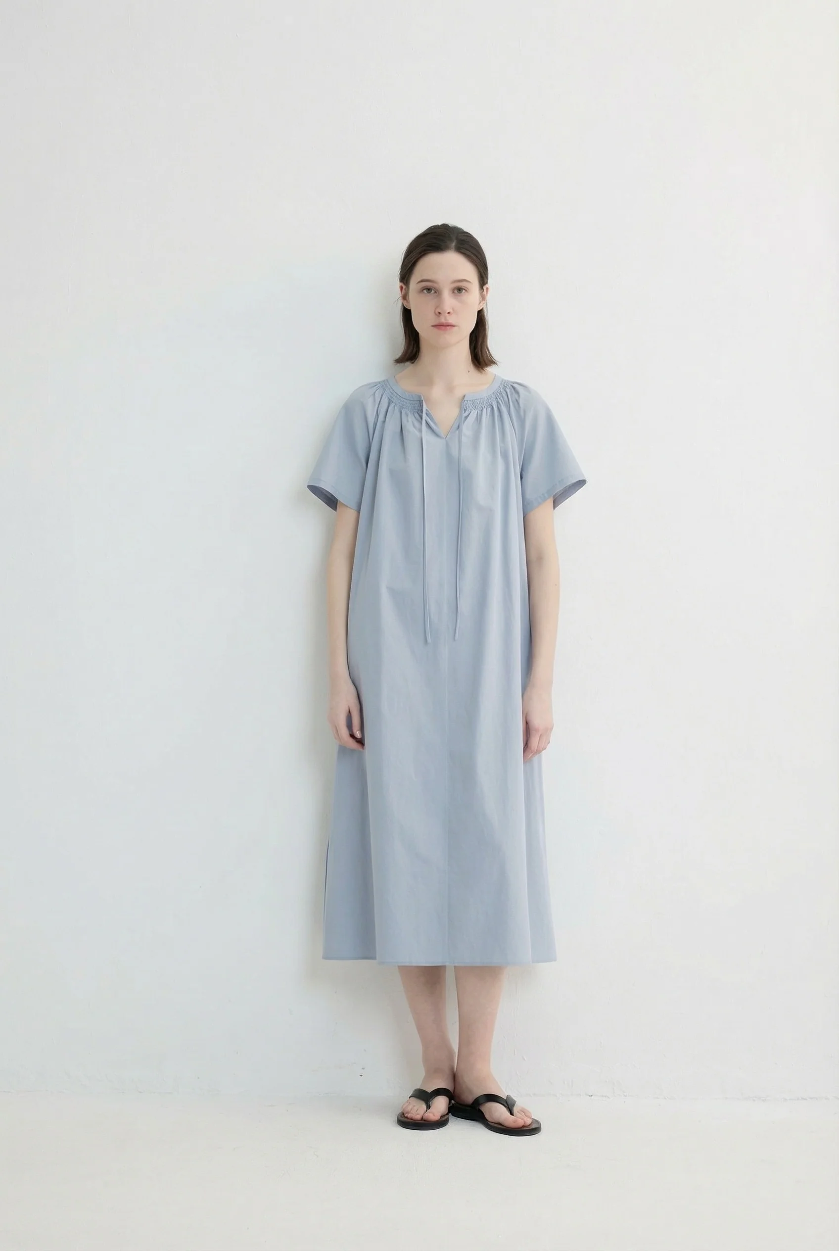 Tie-Neck Midi Dress - Image 5