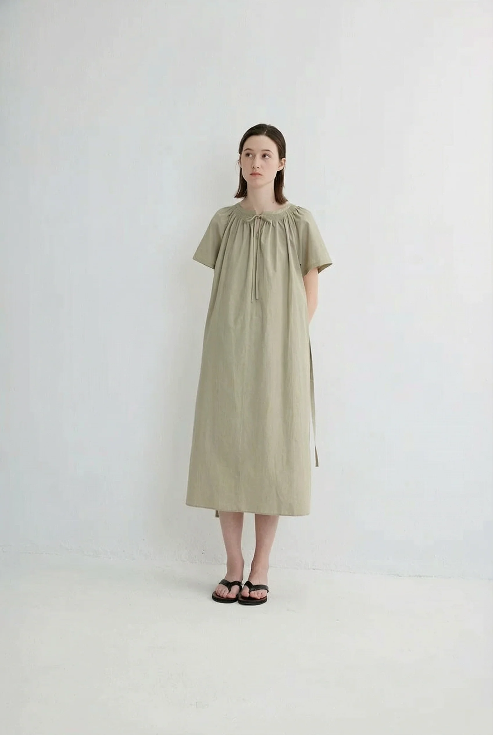 Tie-Neck Midi Dress - Image 6