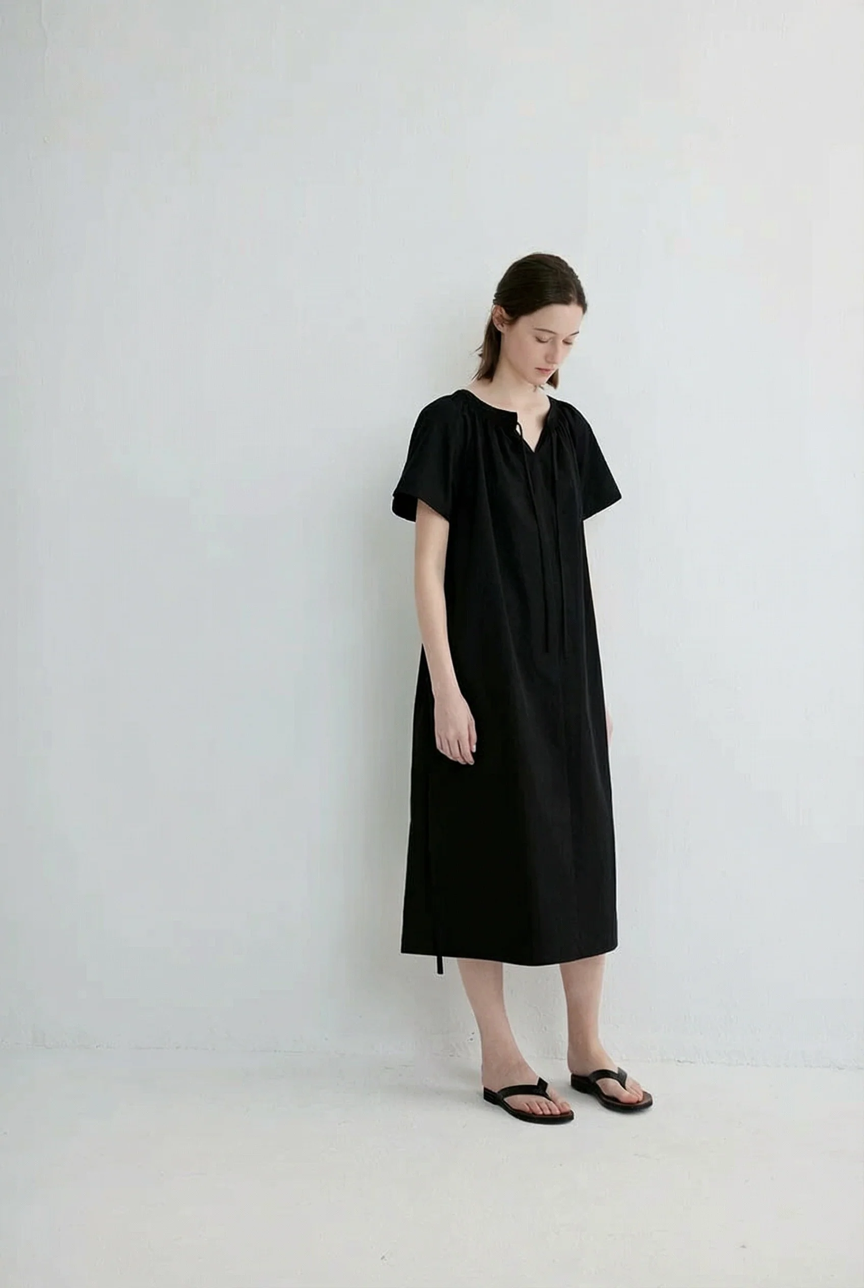 Tie-Neck Midi Dress - Image 7