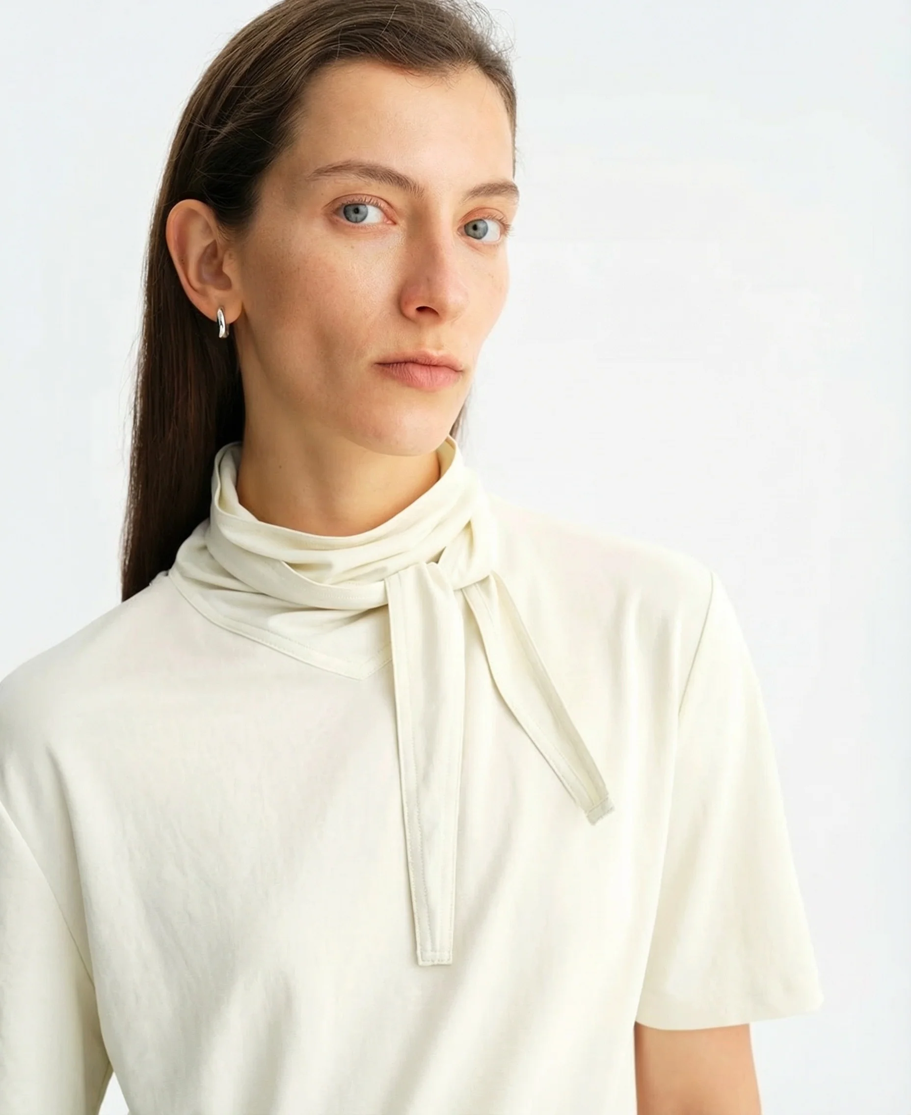 Tie-Neck Mock Tee - Image 2