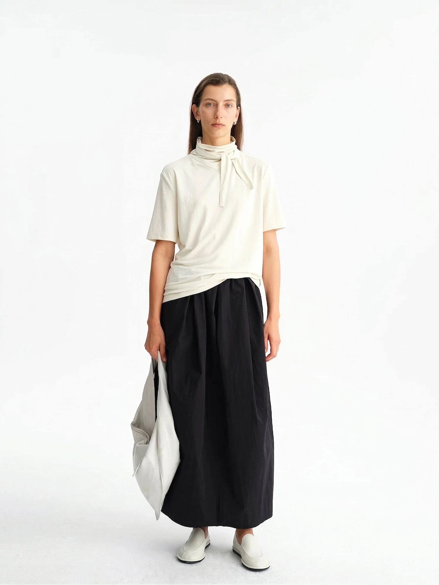 Tie-Neck Mock Tee - Image 7
