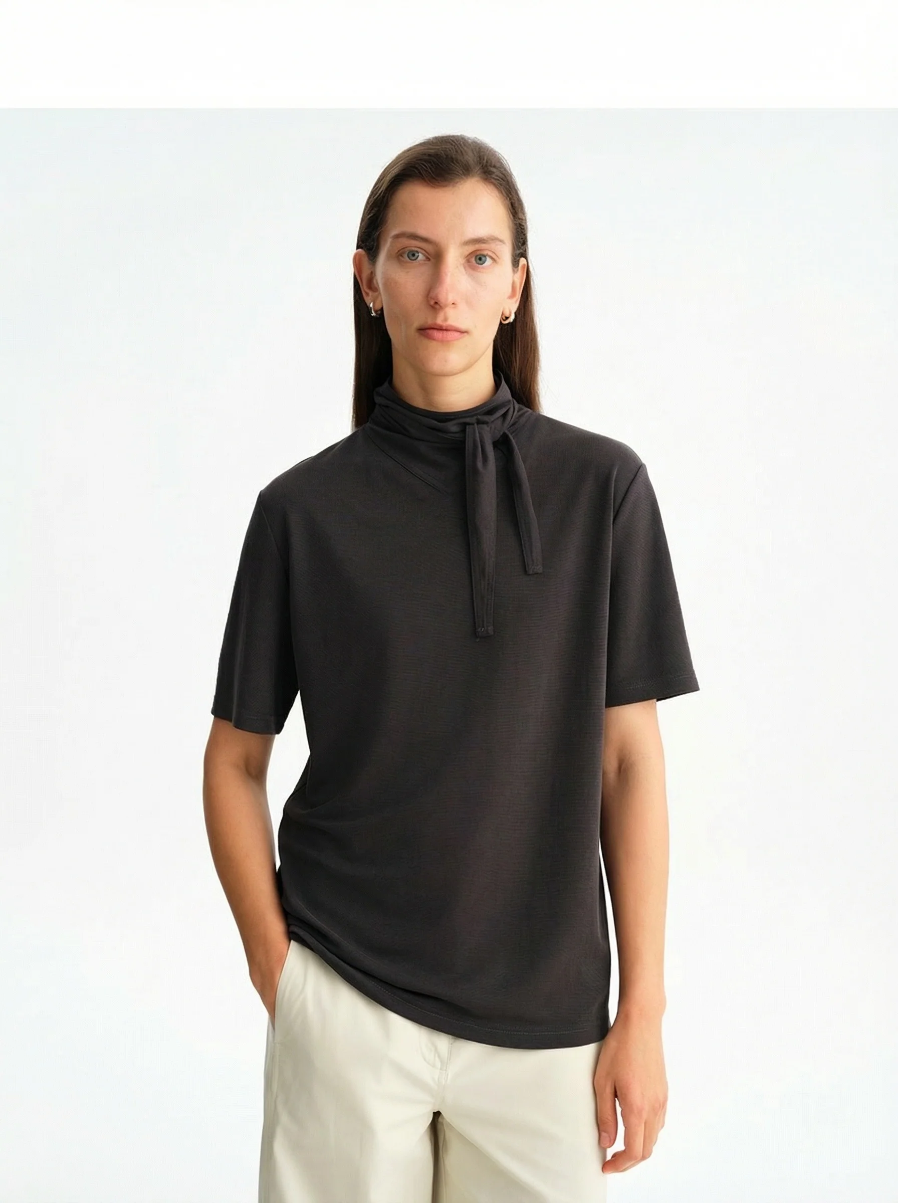 Tie-Neck Tee