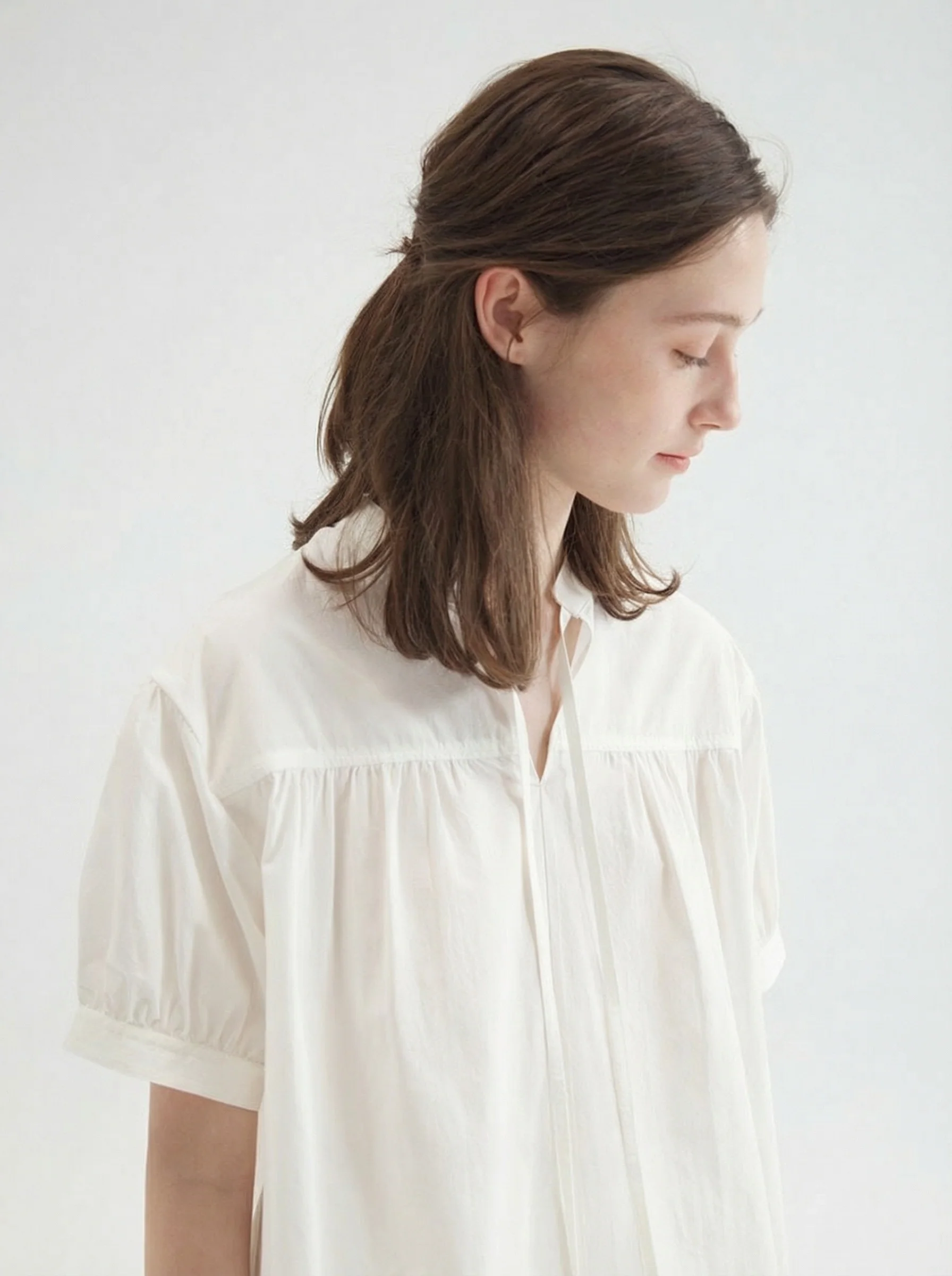 Tie-Neck Yoke Blouse - Image 3