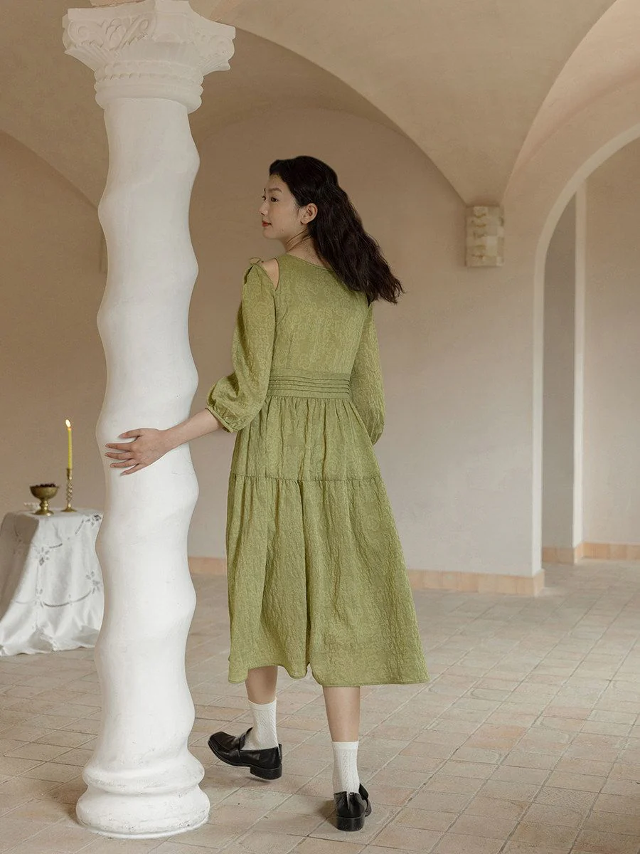 Tie-Shoulder Midi Dress - Image 4