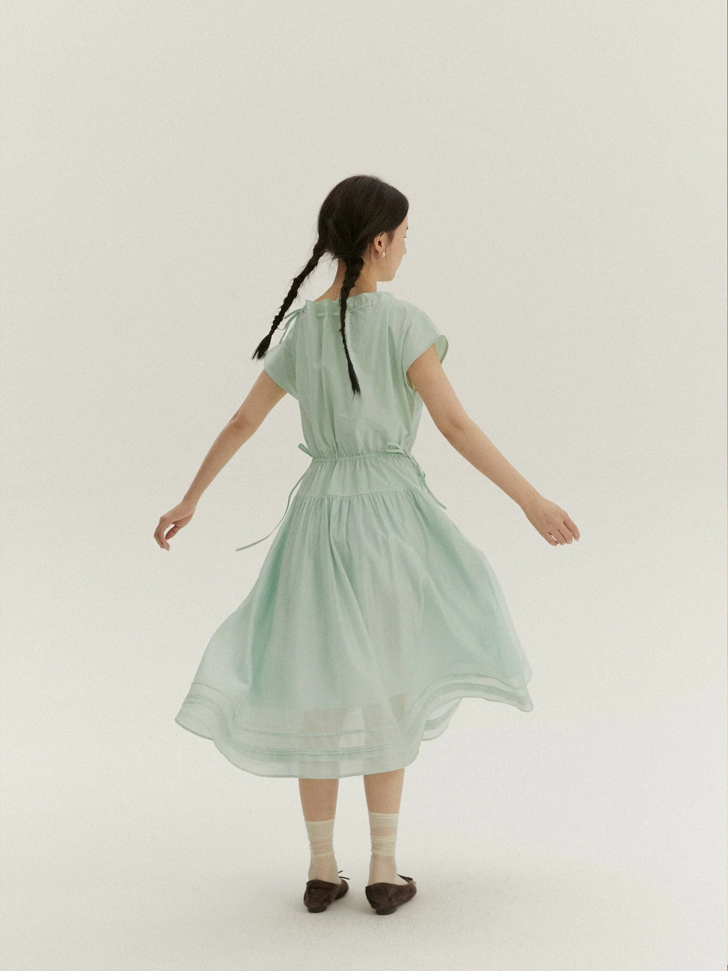 Tie-Shoulder Midi Dress - Image 4