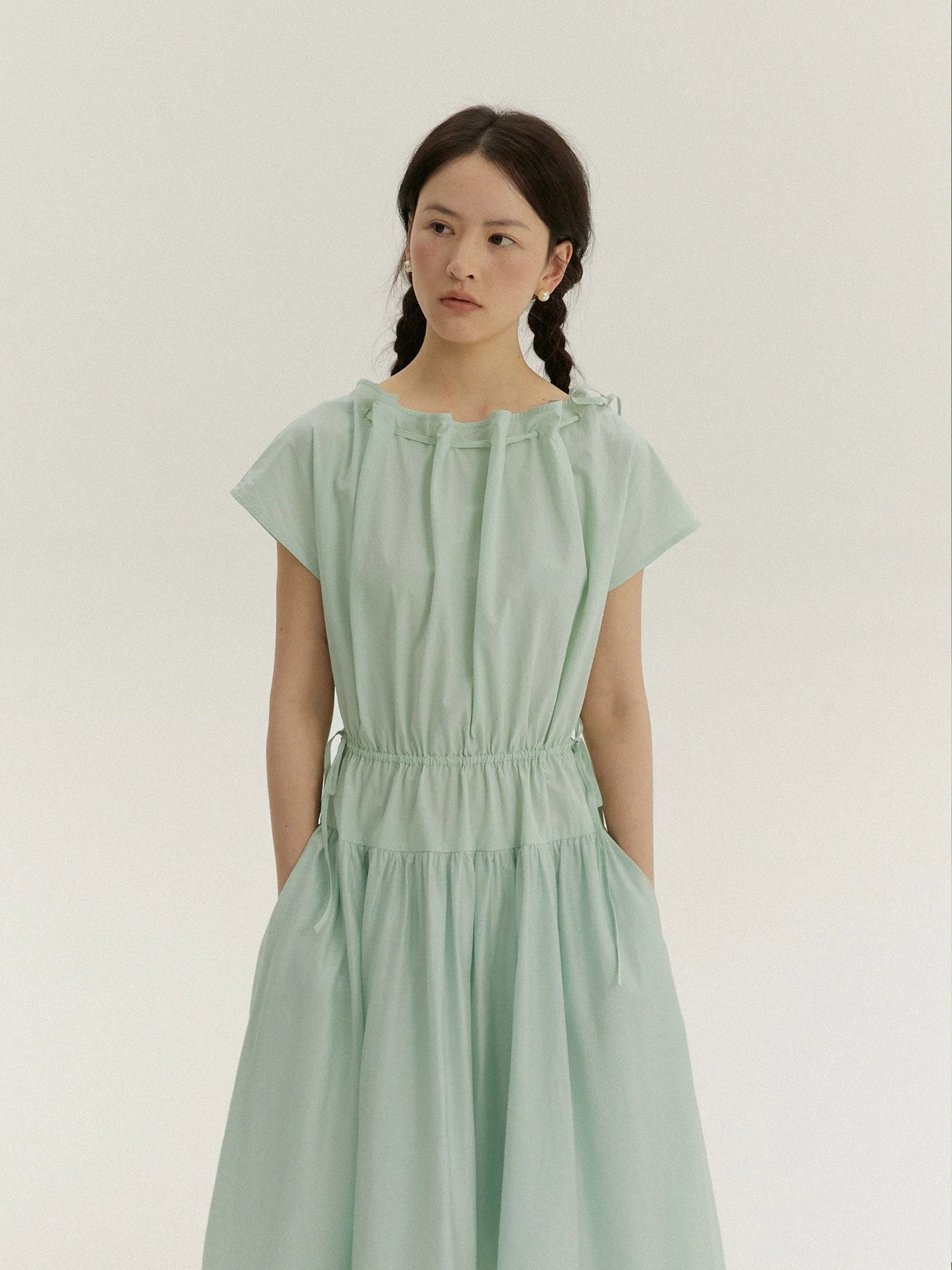 Tie-Shoulder Midi Dress - Image 5