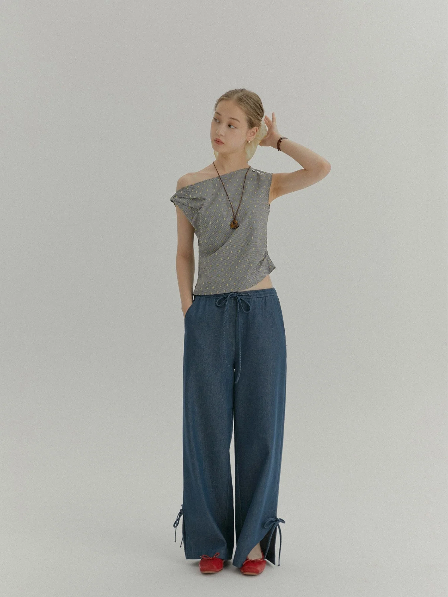 Tie-Slit Wide Pants - Image 3