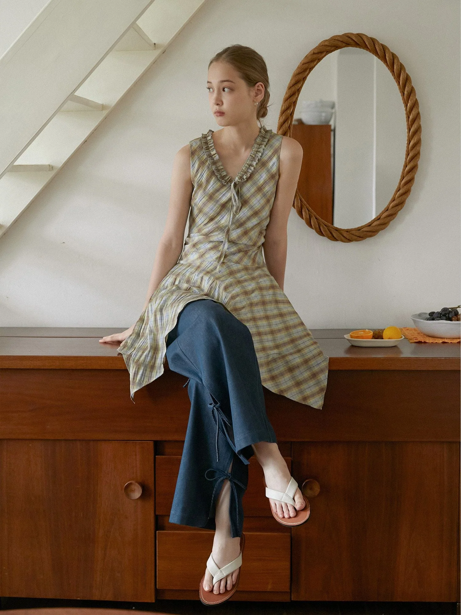 Tie-Slit Wide Pants - Image 5
