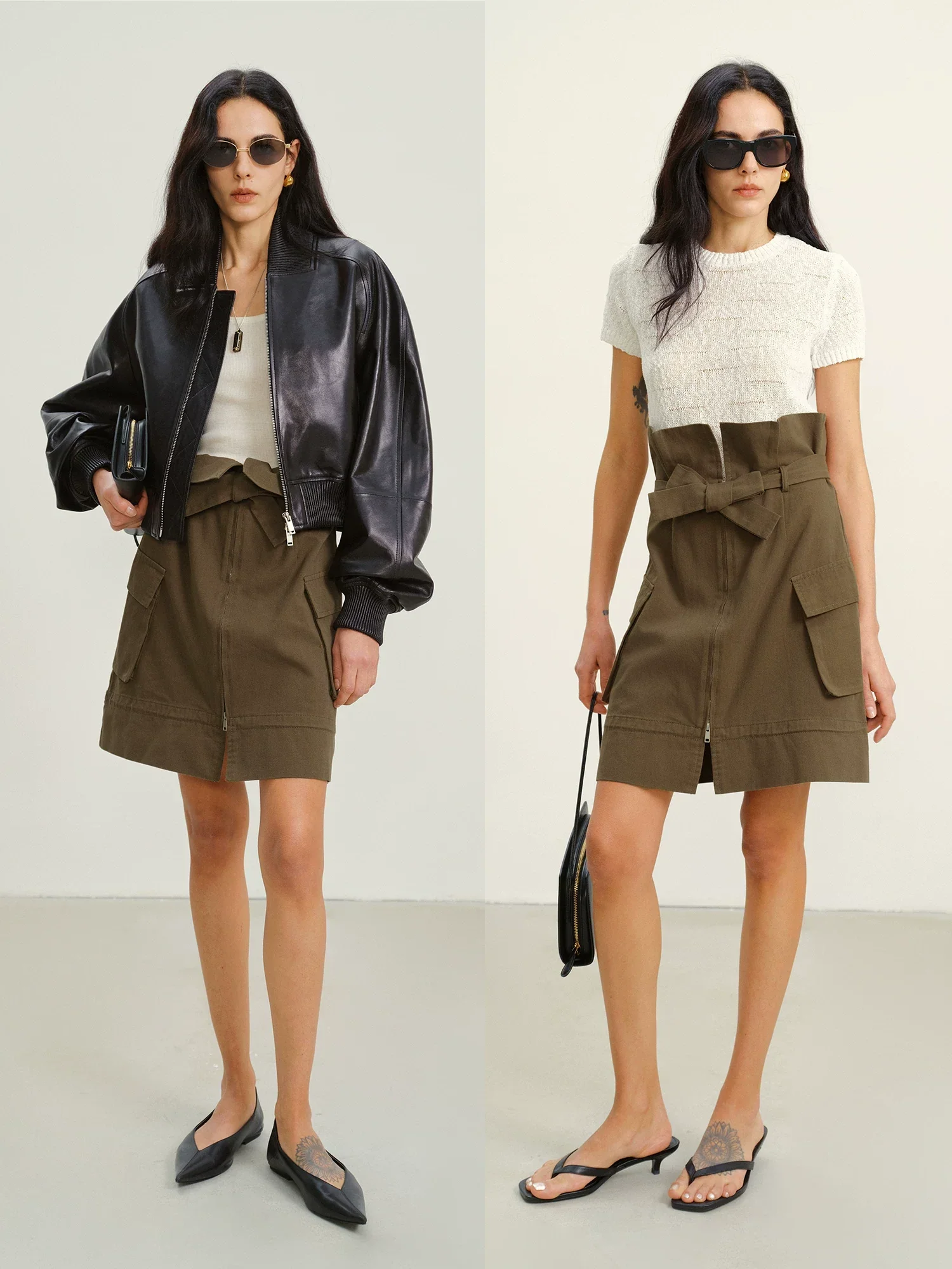 Tie-Waist Cargo Skirt - Image 3
